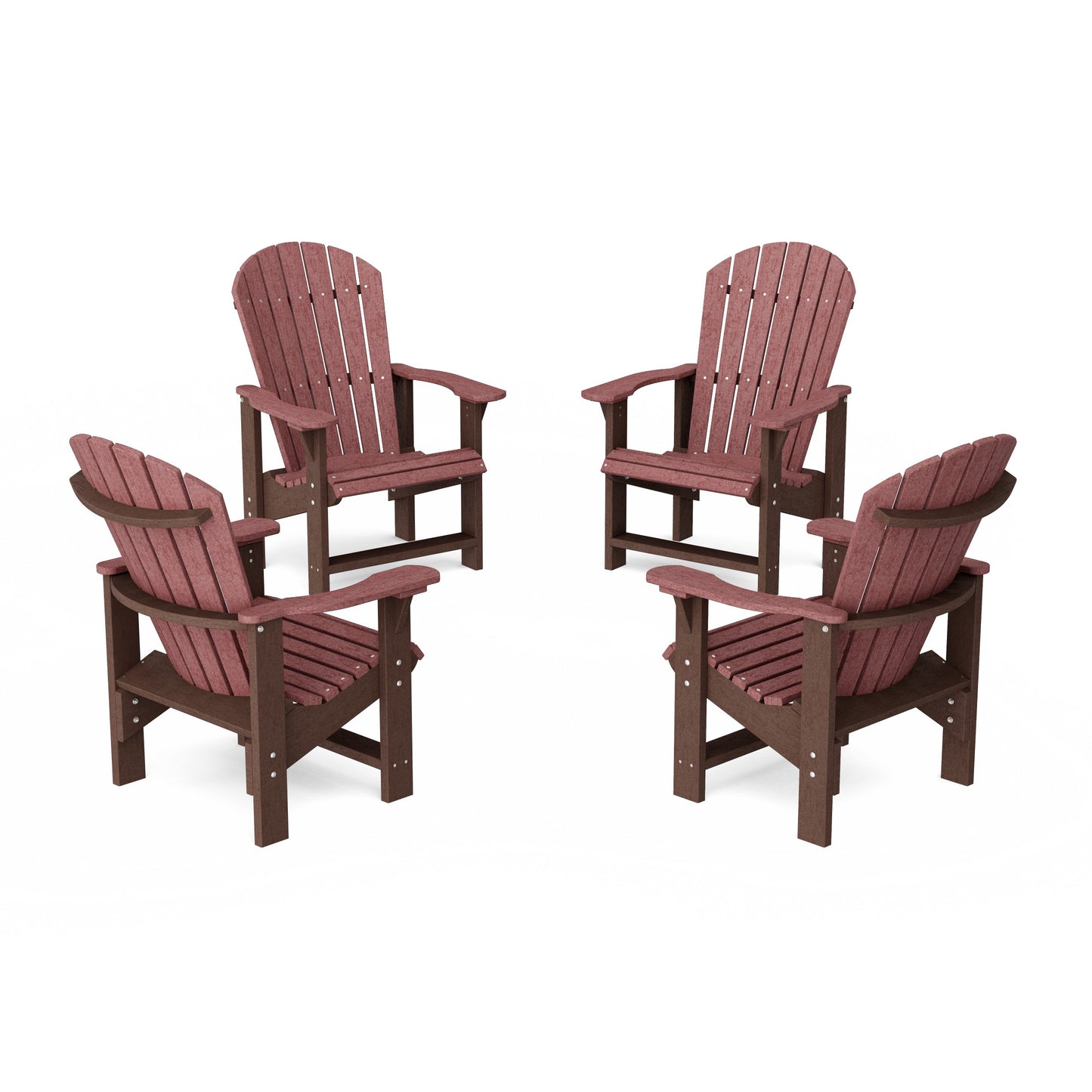 Heritage Upright Adirondack Chairs Set of 4