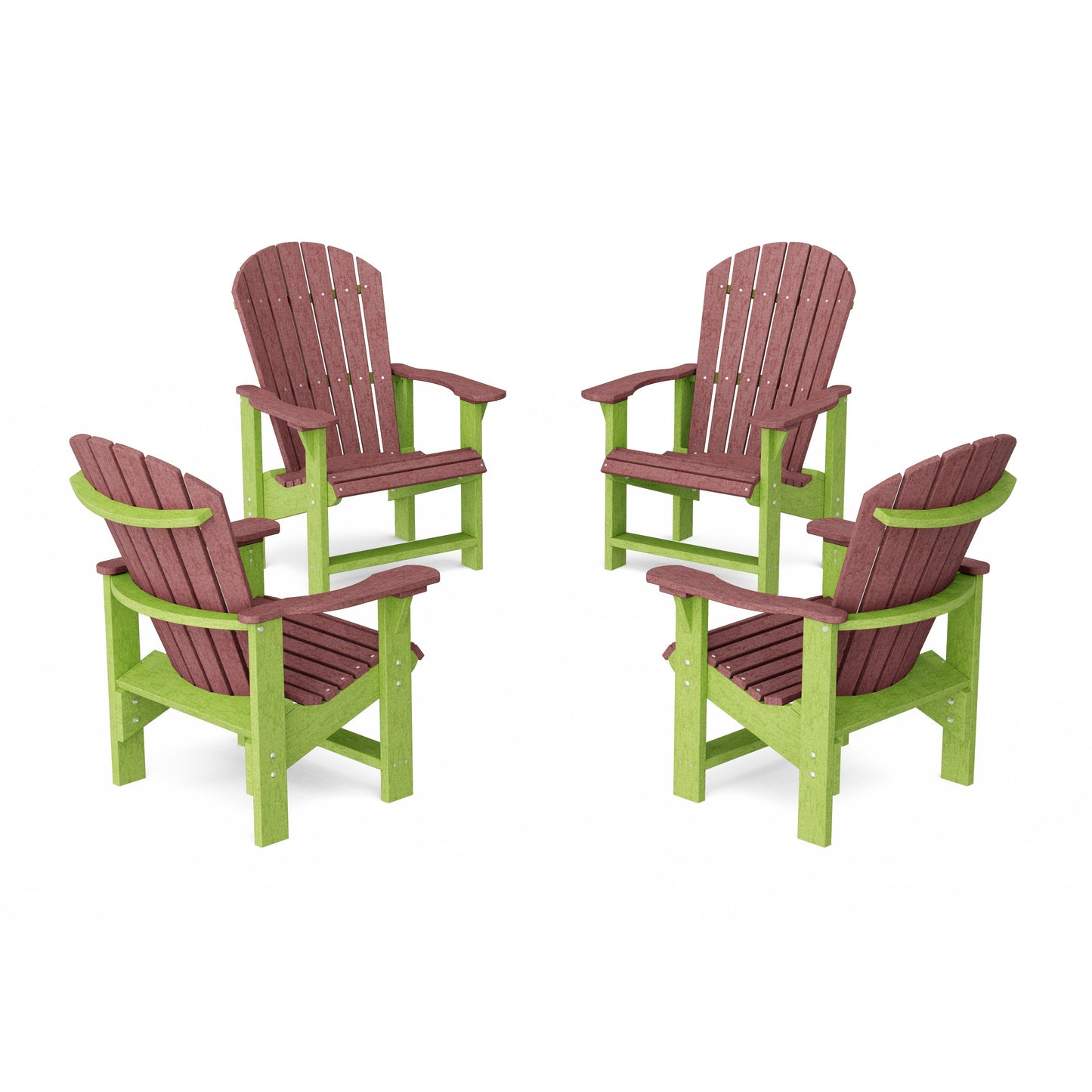 Heritage Upright Adirondack Chairs Set of 4