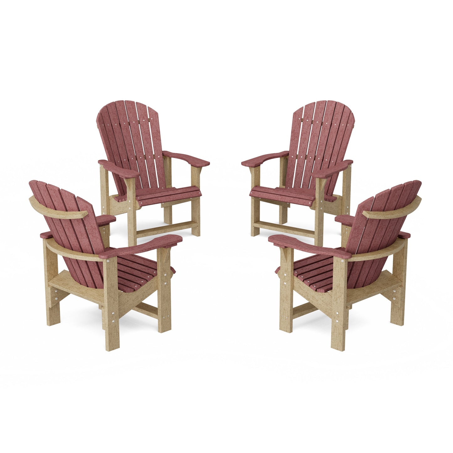 Heritage Upright Adirondack Chairs Set of 4