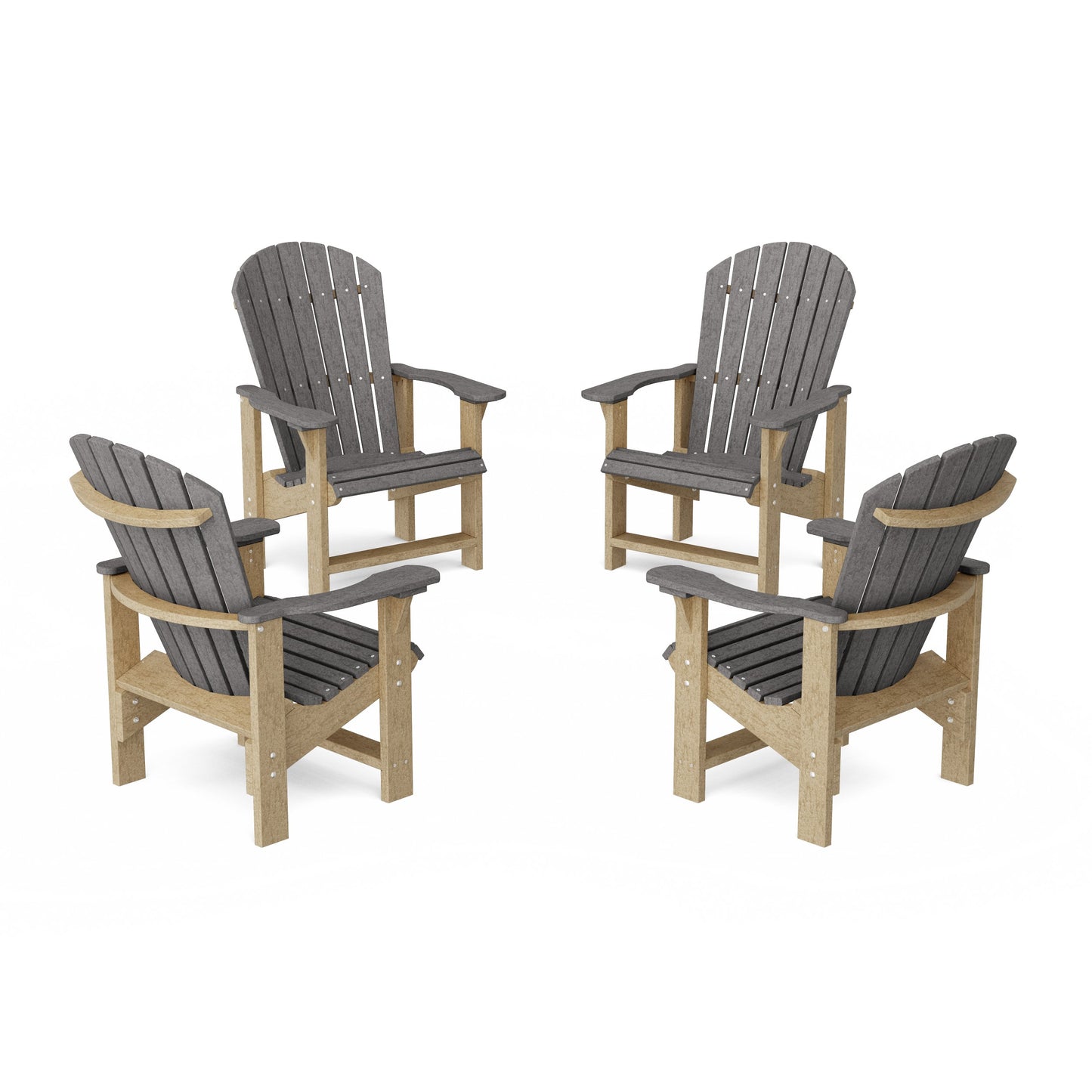 Heritage Upright Adirondack Chairs Set of 4