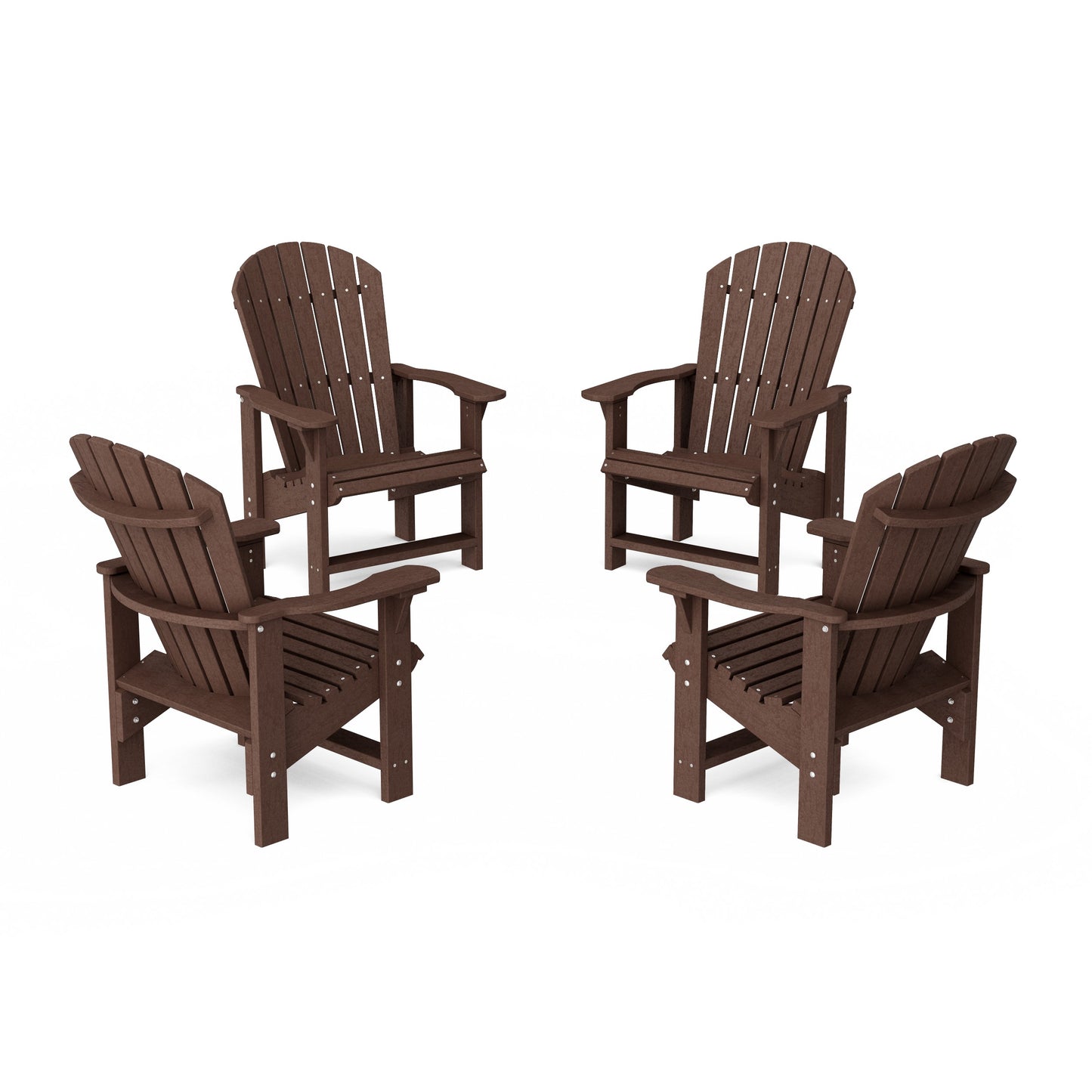 Heritage Upright Adirondack Chairs Set of 4