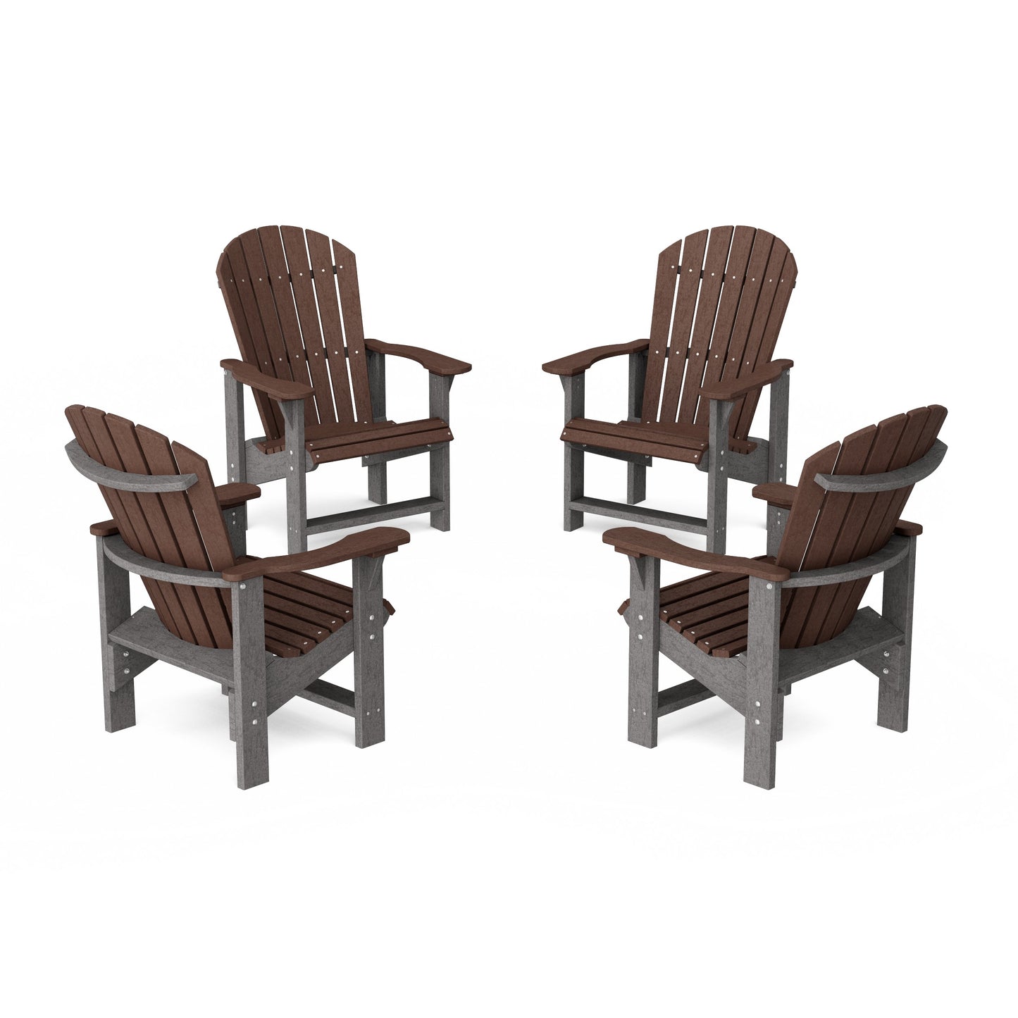 Heritage Upright Adirondack Chairs Set of 4