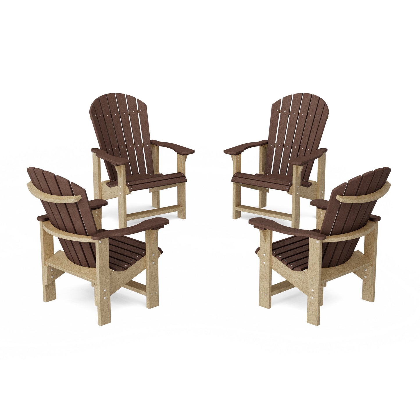 Heritage Upright Adirondack Chairs Set of 4