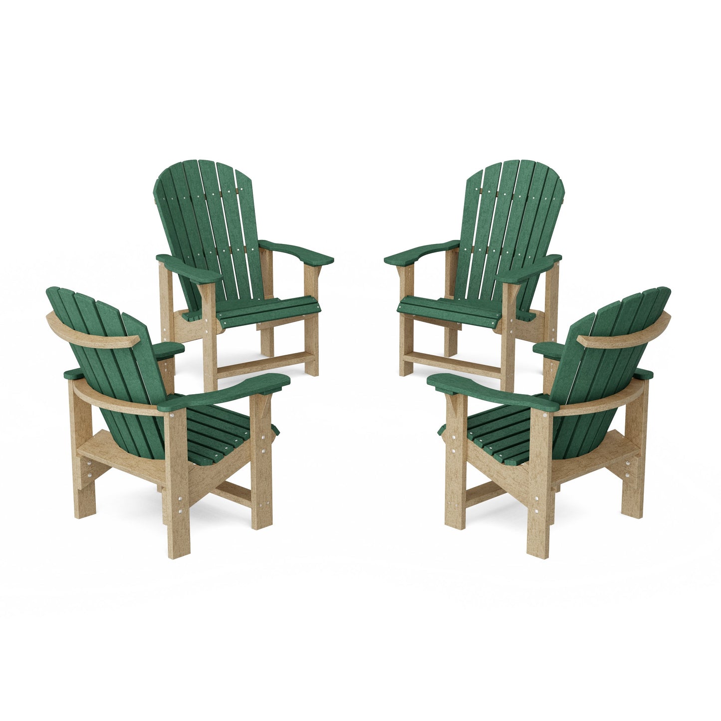 Heritage Upright Adirondack Chairs Set of 4