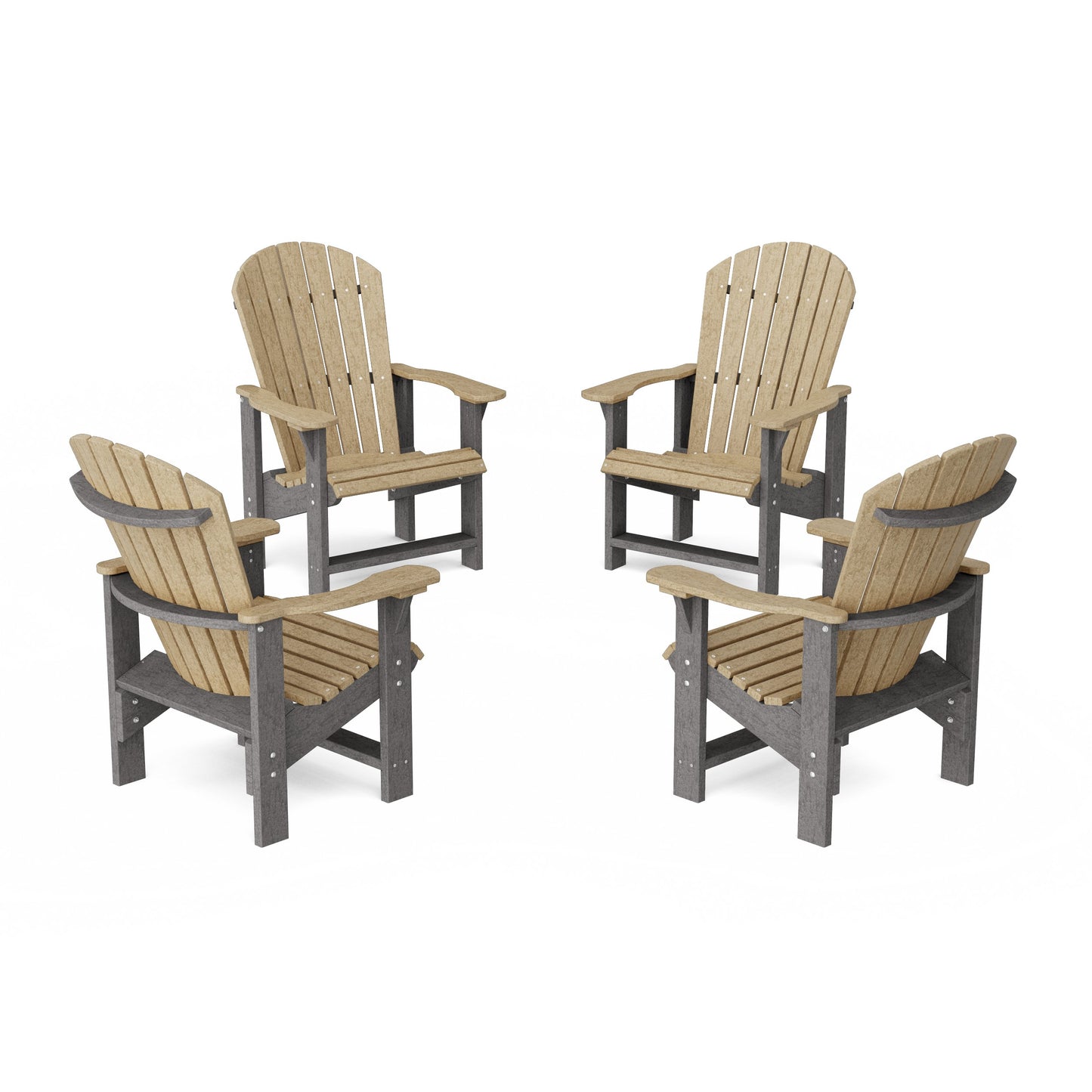 Heritage Upright Adirondack Chairs Set of 4