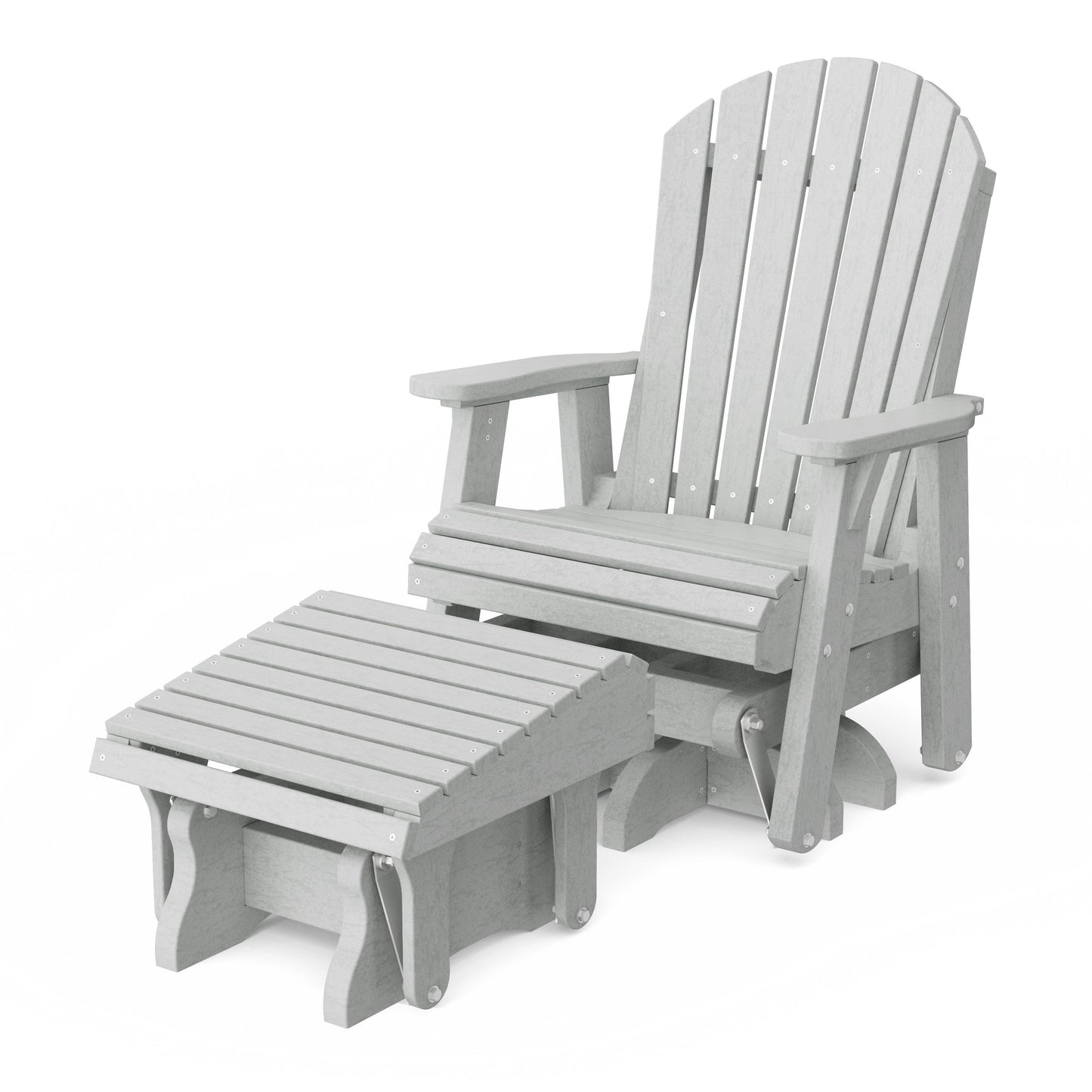 Heritage Adirondack Swivel Glider Chair with Ottoman