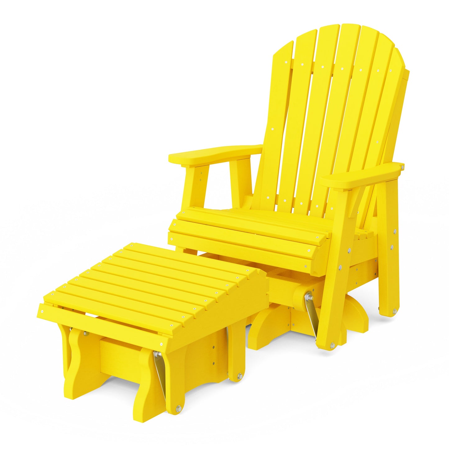 Heritage Adirondack Swivel Glider Chair with Ottoman