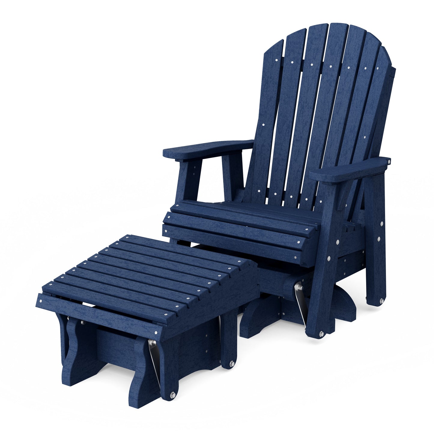 Heritage Adirondack Swivel Glider Chair with Ottoman