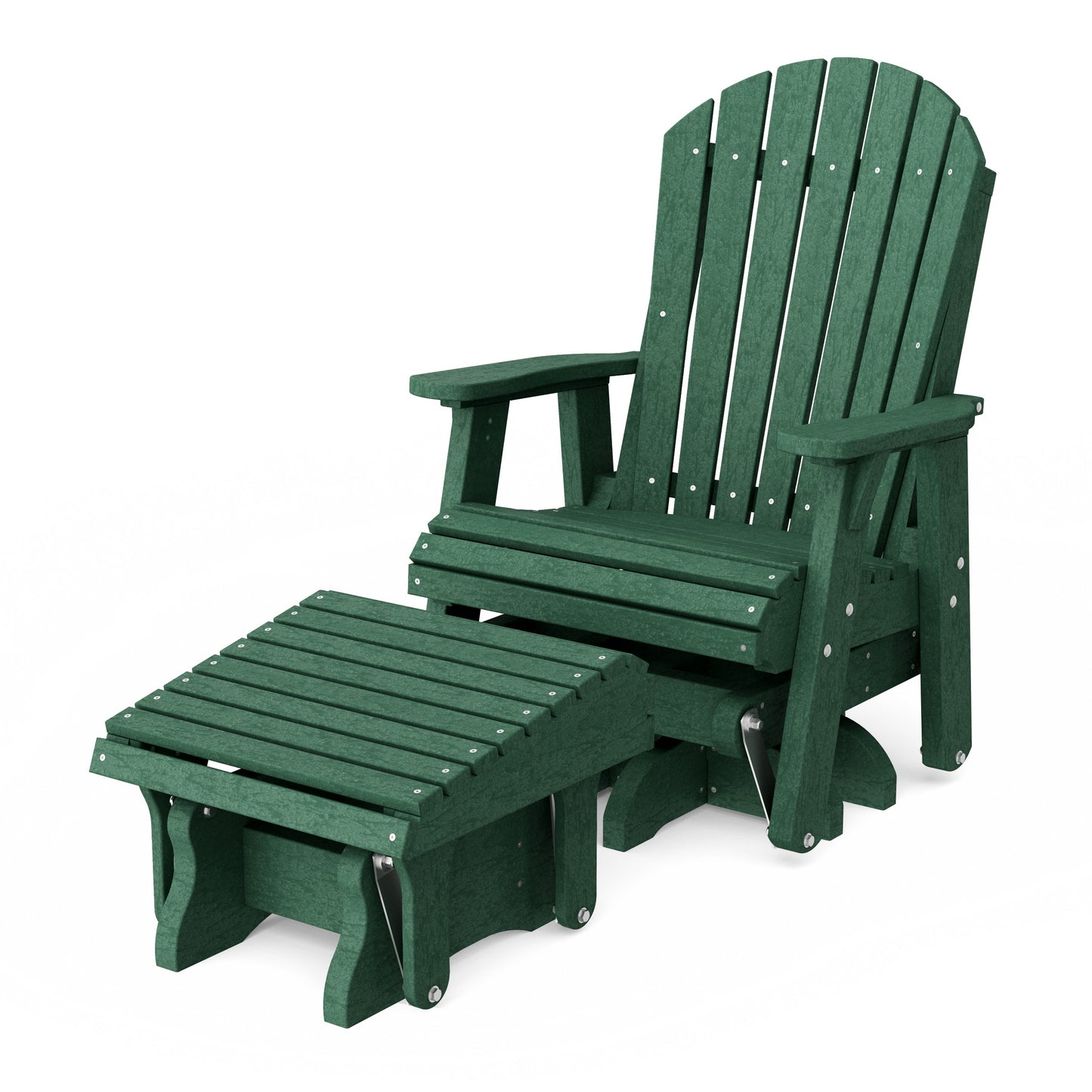 Heritage Adirondack Swivel Glider Chair with Ottoman