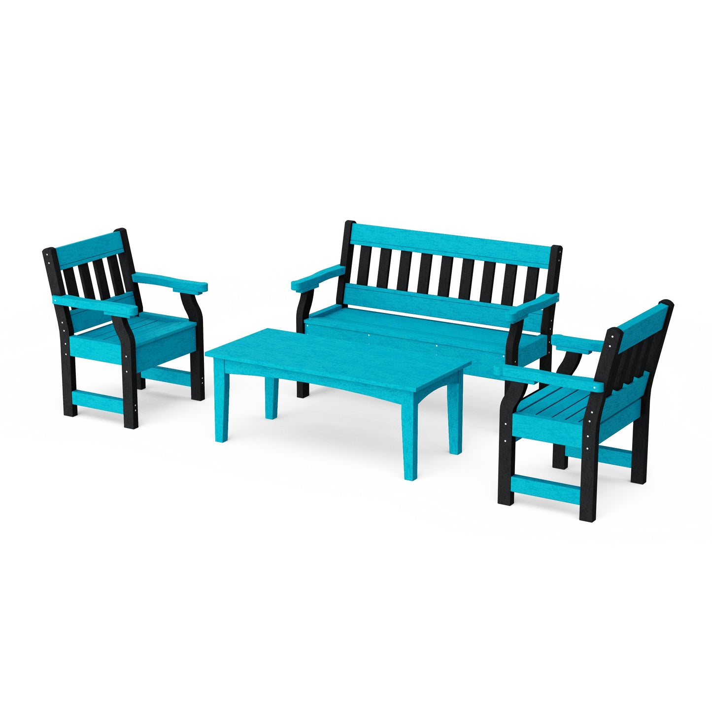 Heritage 4-Piece Garden Table and Bench Set