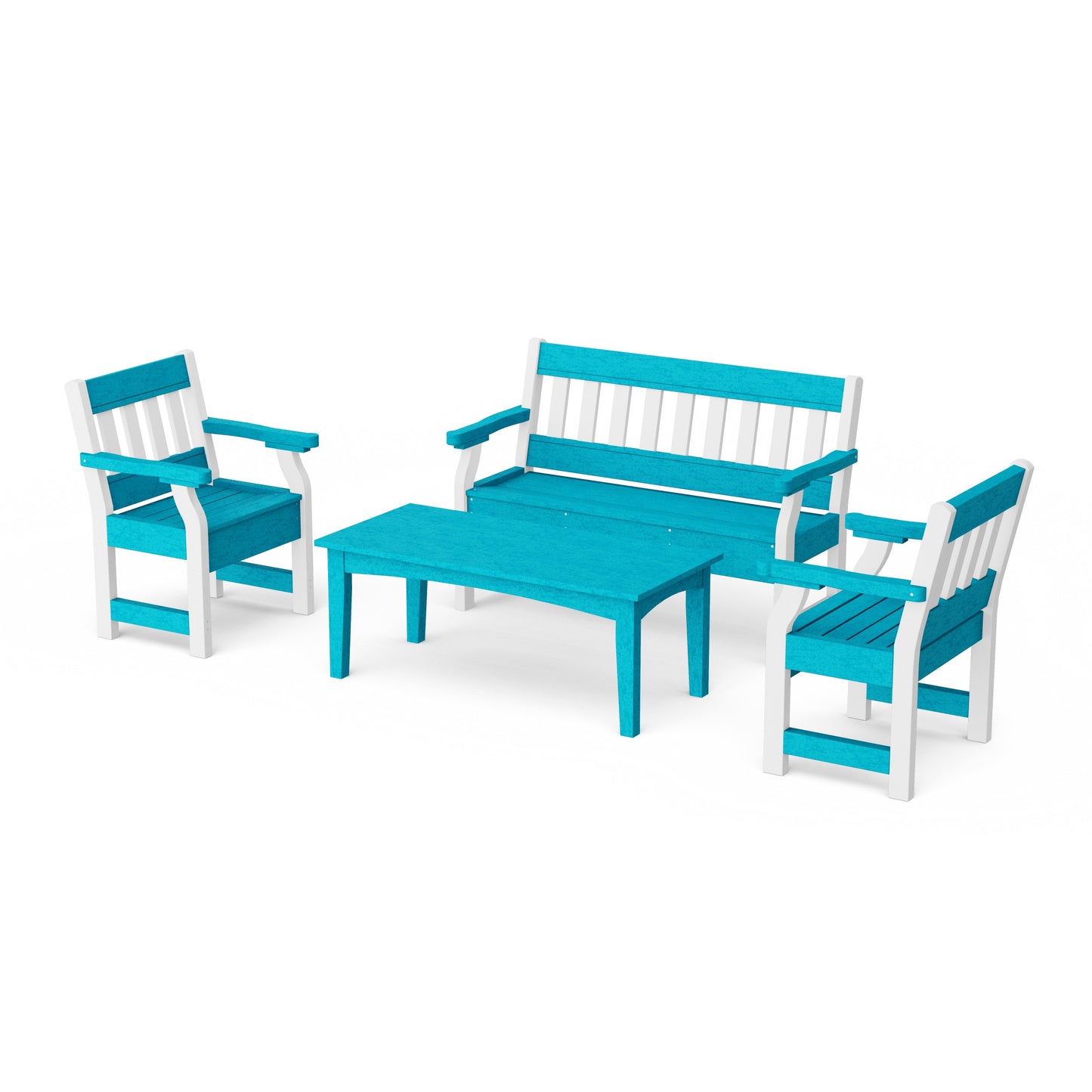 Heritage 4-Piece Garden Table and Bench Set