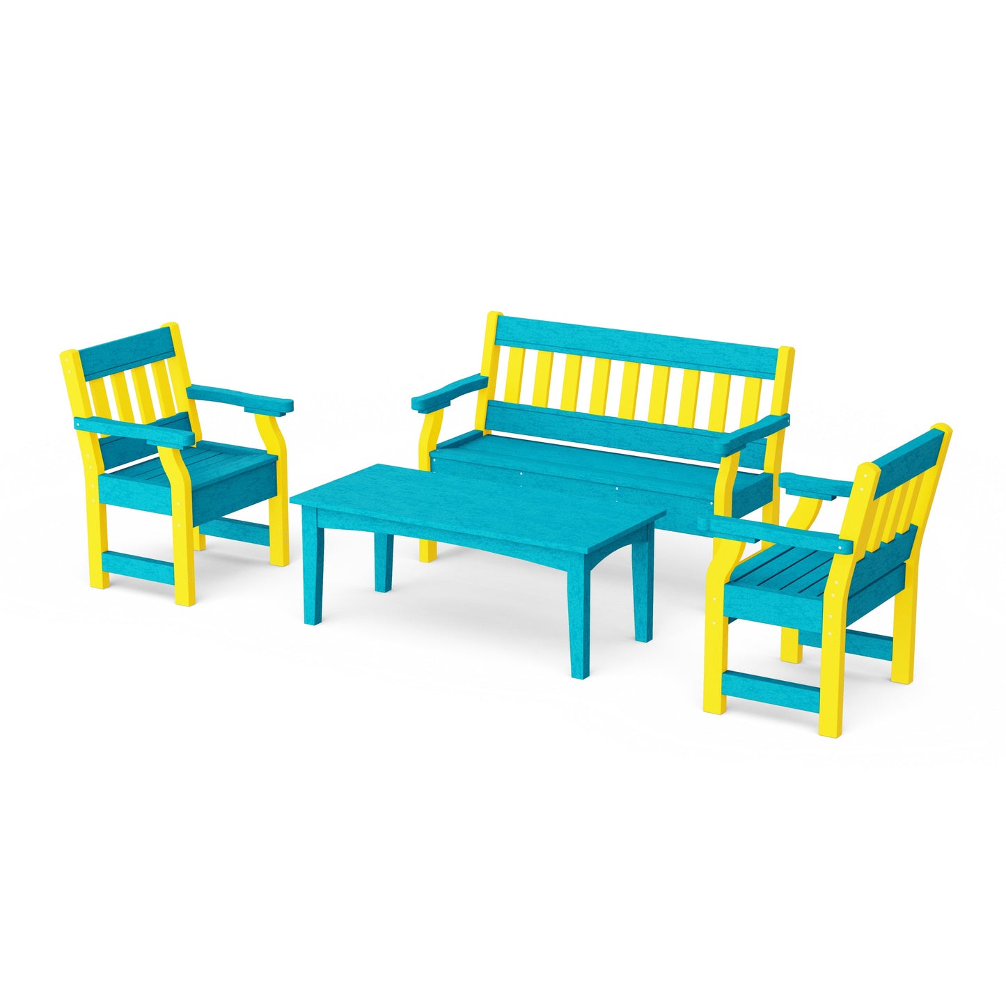 Heritage 4-Piece Garden Table and Bench Set