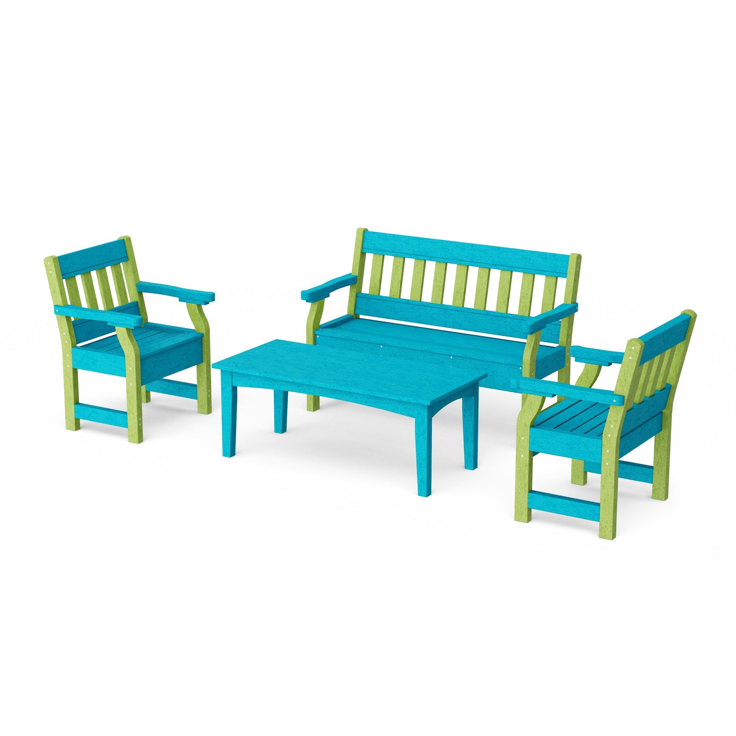 Heritage 4-Piece Garden Table and Bench Set