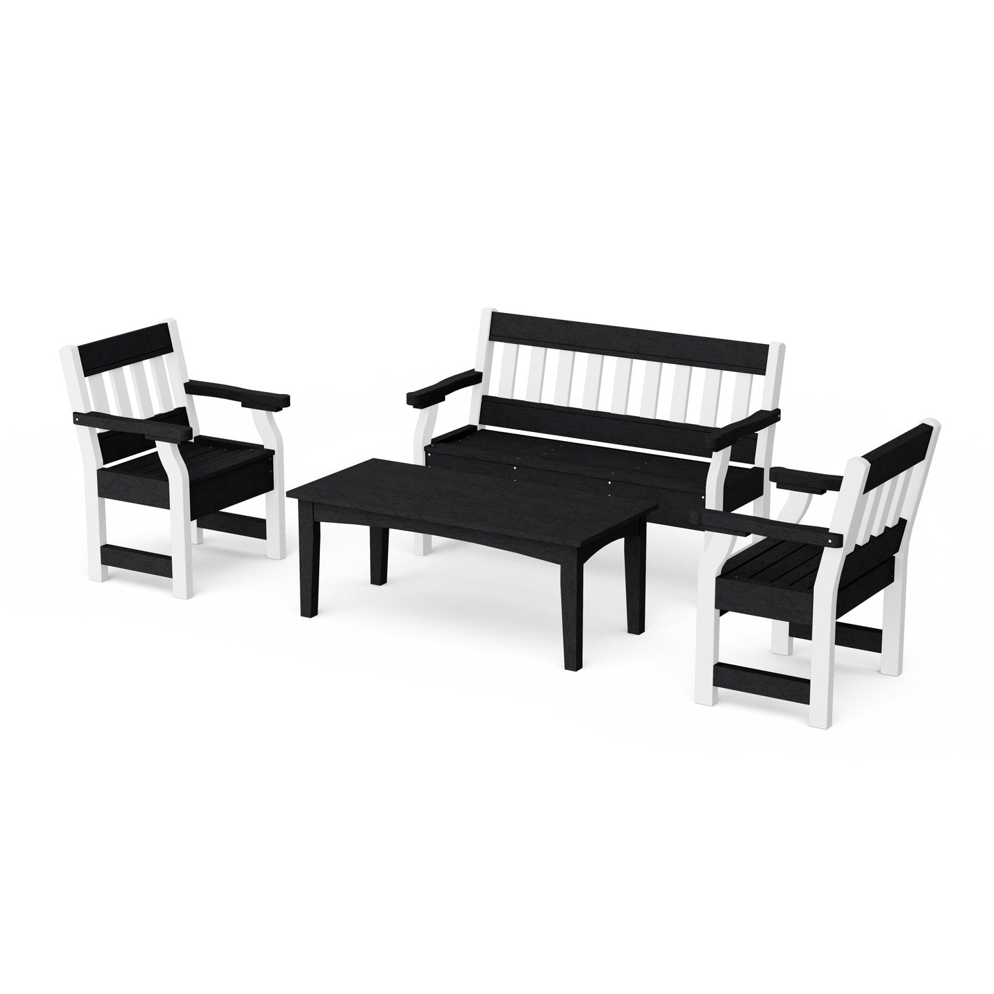 Heritage 4-Piece Garden Table and Bench Set