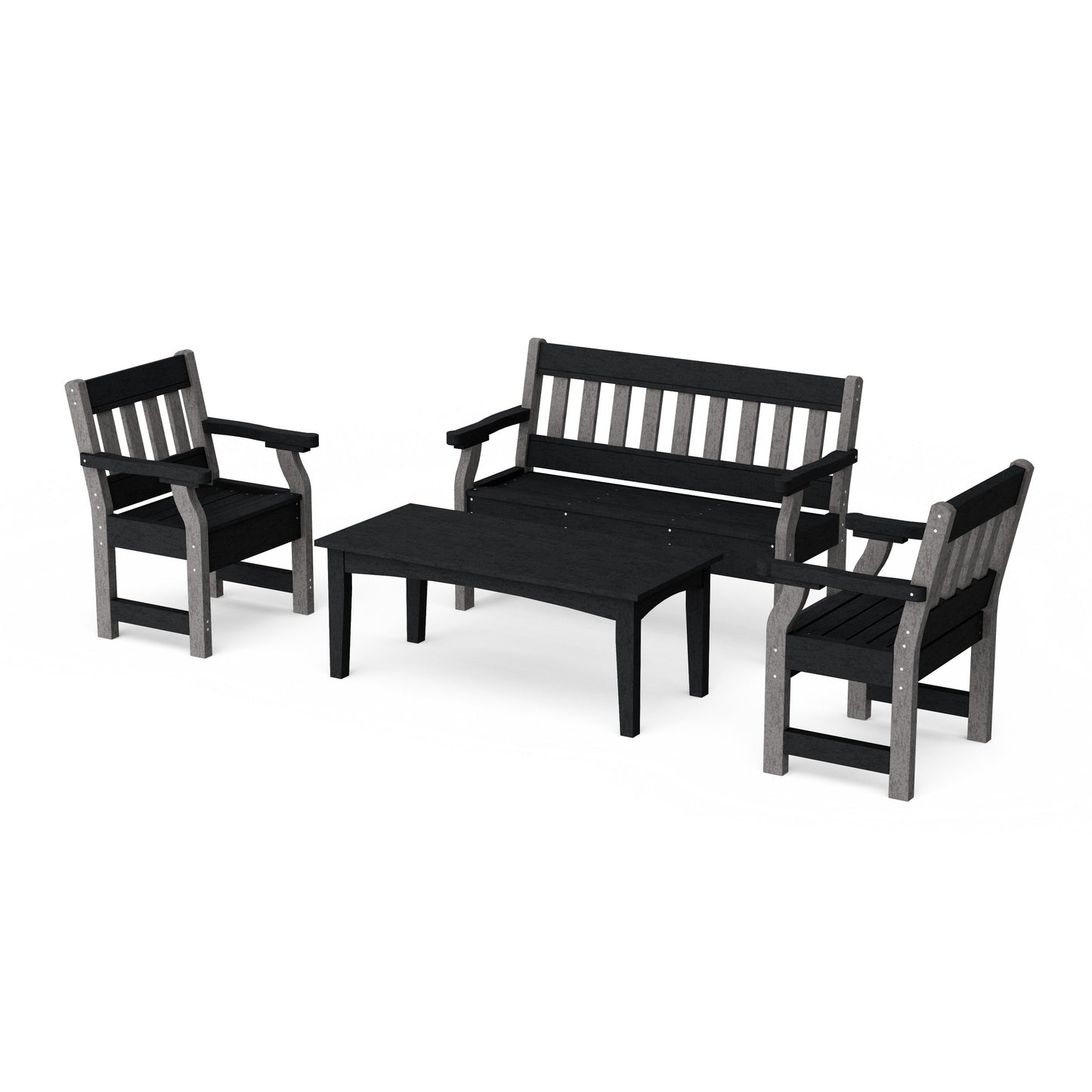 Heritage 4-Piece Garden Table and Bench Set