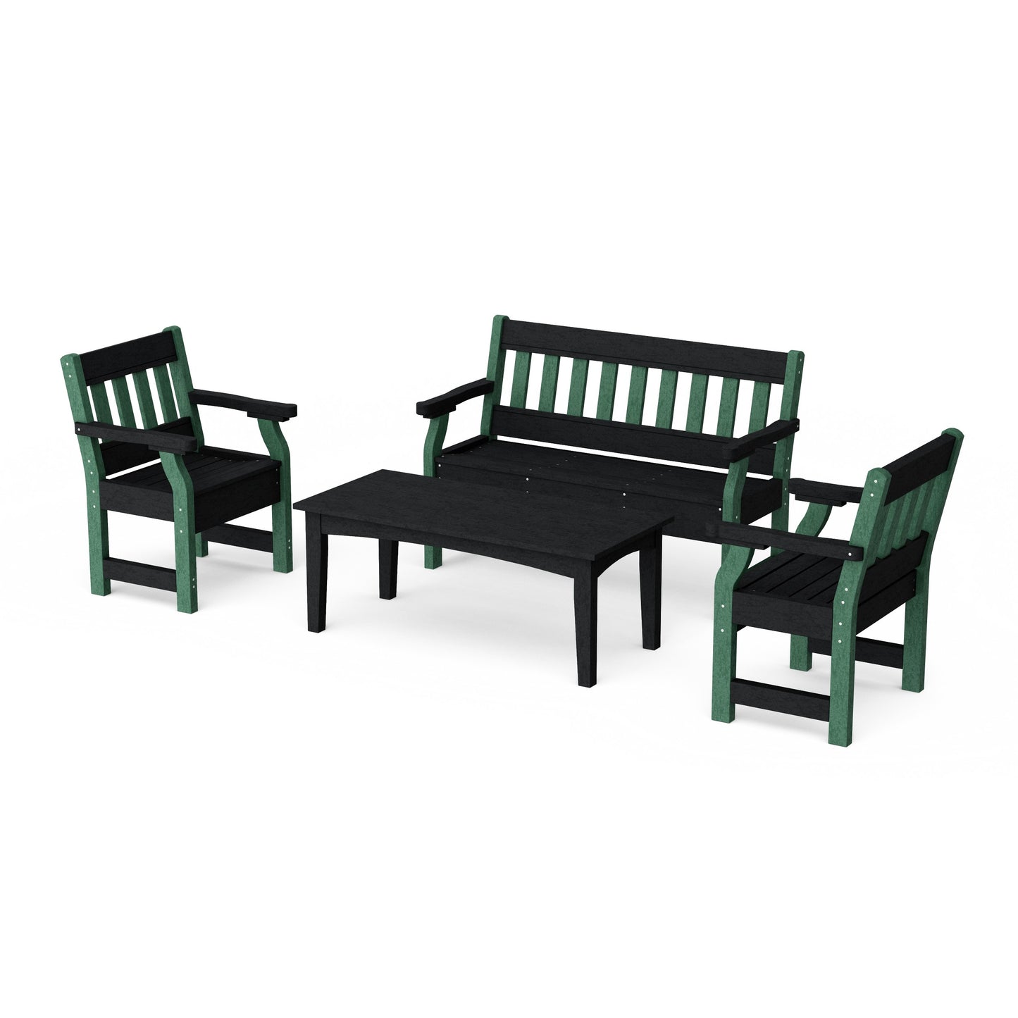 Heritage 4-Piece Garden Table and Bench Set