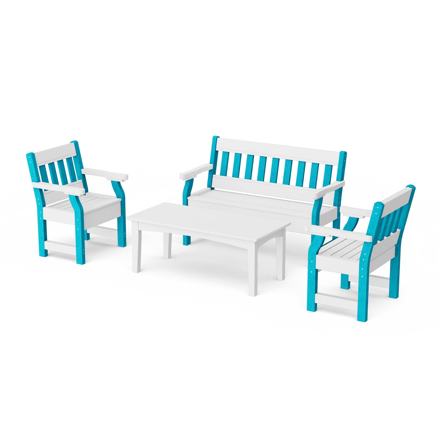 Heritage 4-Piece Garden Table and Bench Set