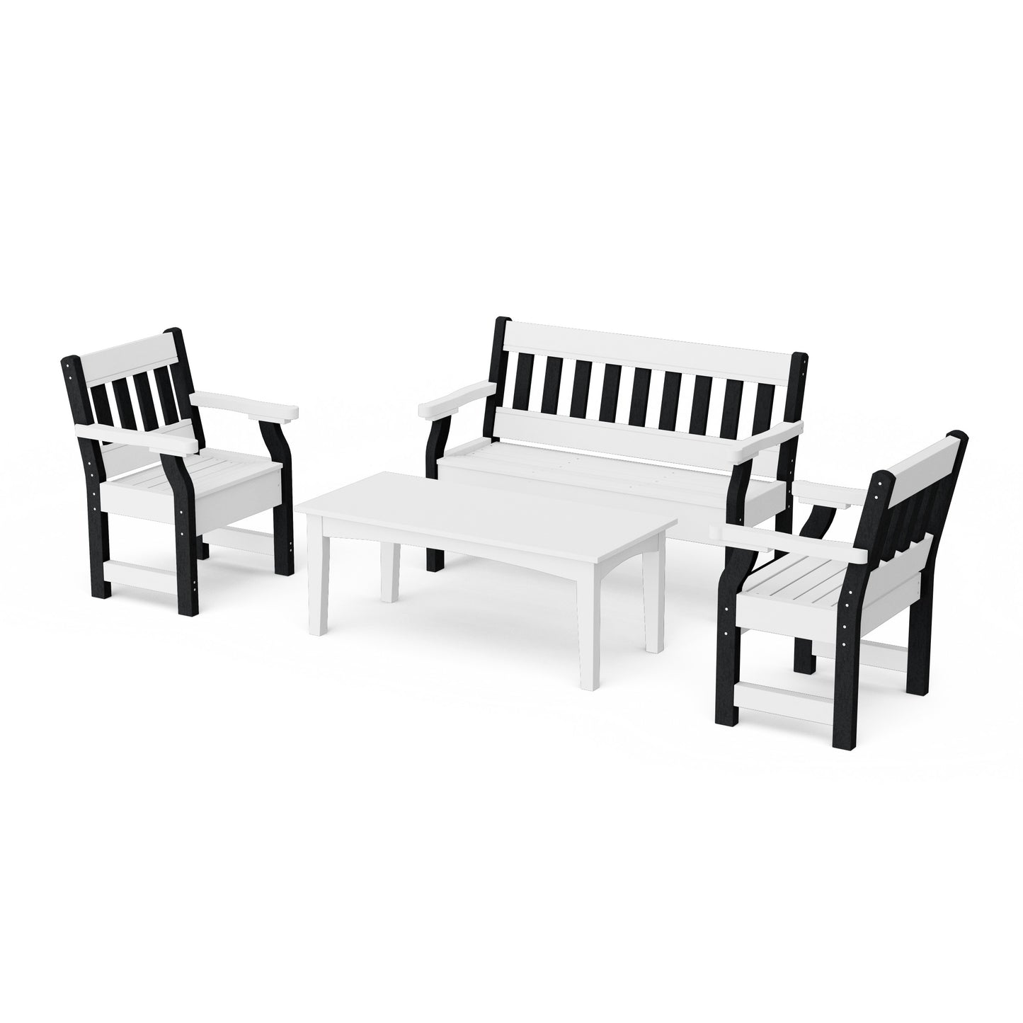 Heritage 4-Piece Garden Table and Bench Set