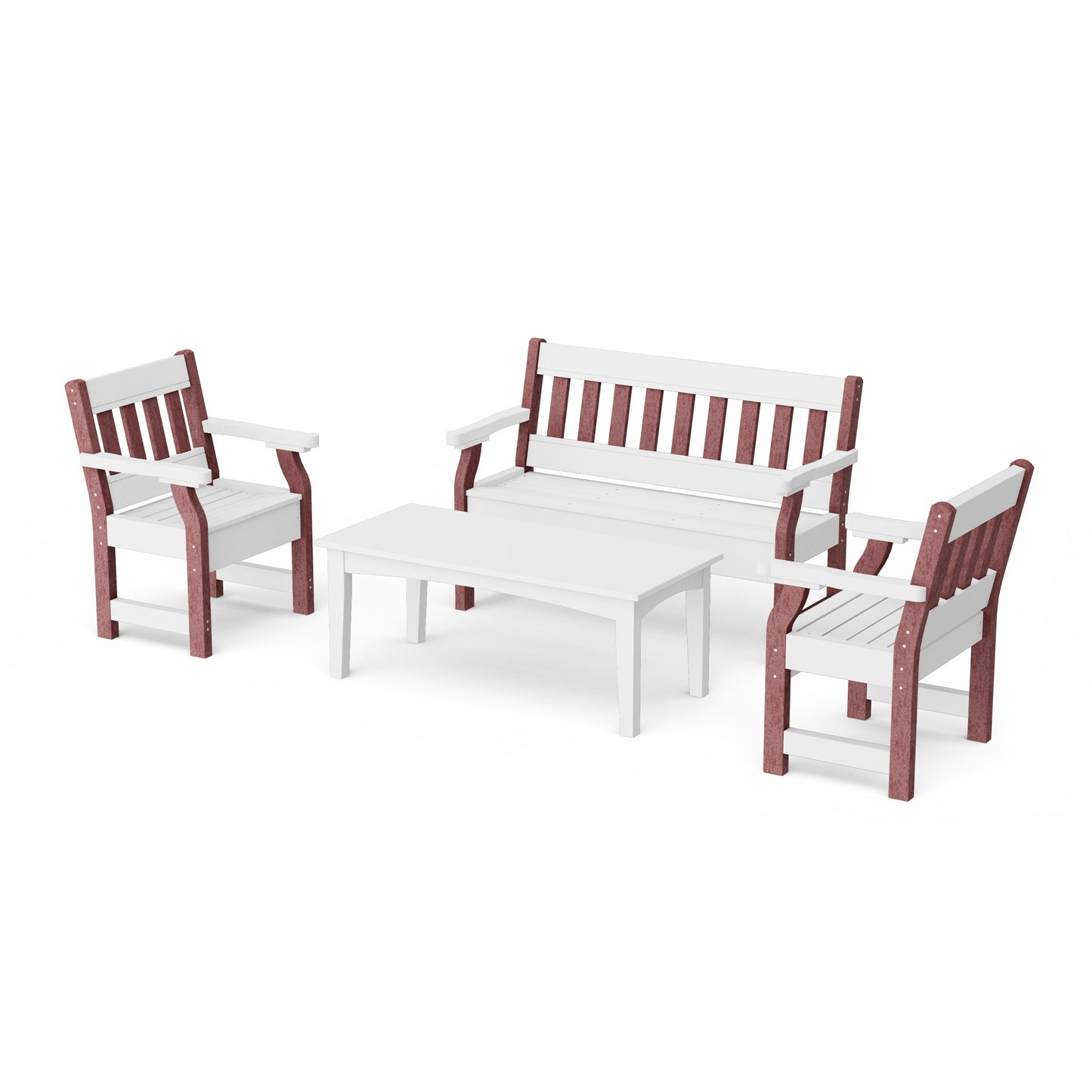 Heritage 4-Piece Garden Table and Bench Set