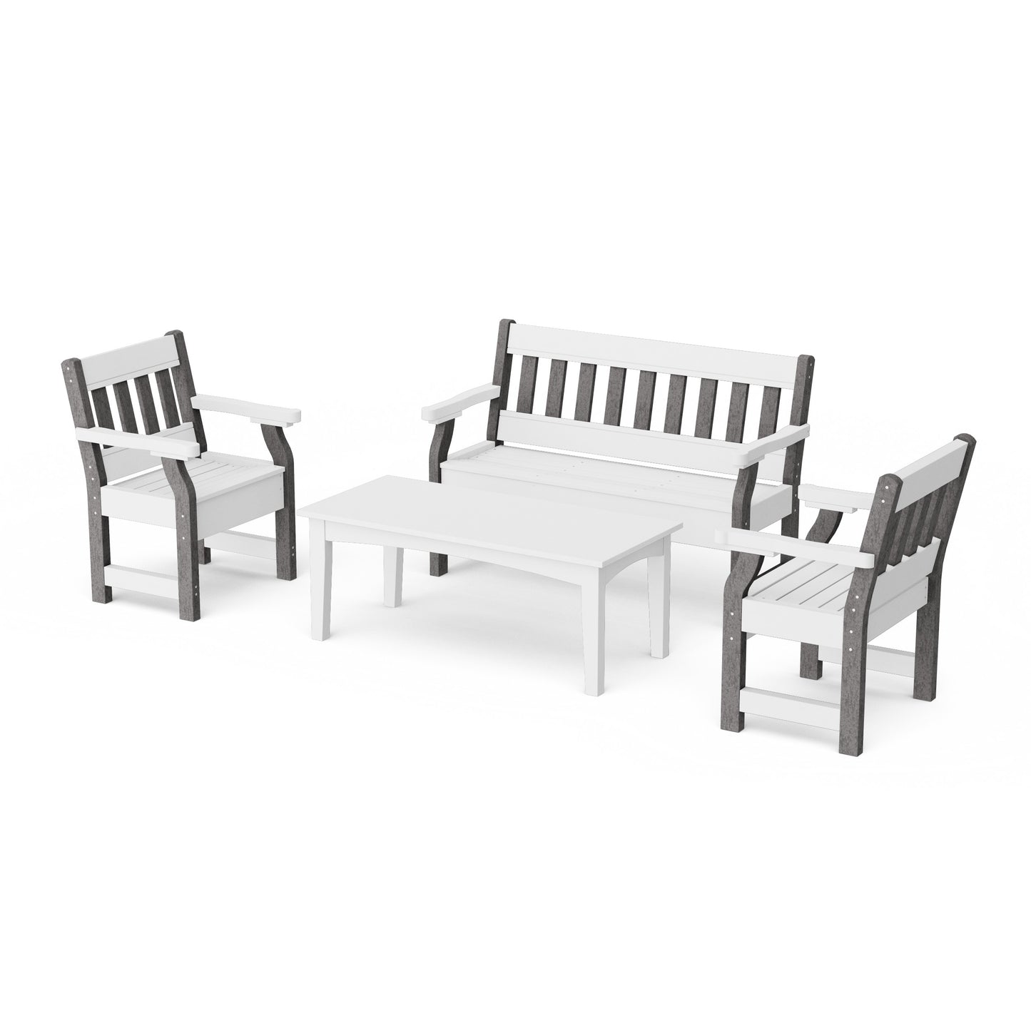 Heritage 4-Piece Garden Table and Bench Set