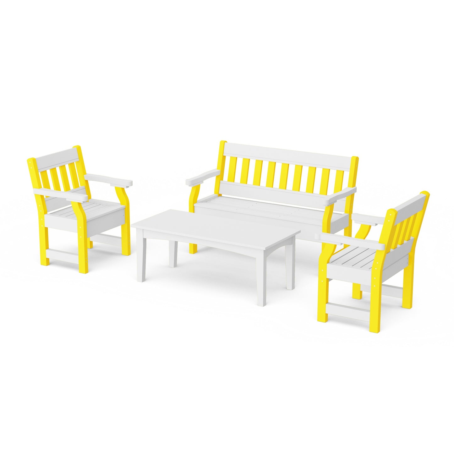 Heritage 4-Piece Garden Table and Bench Set