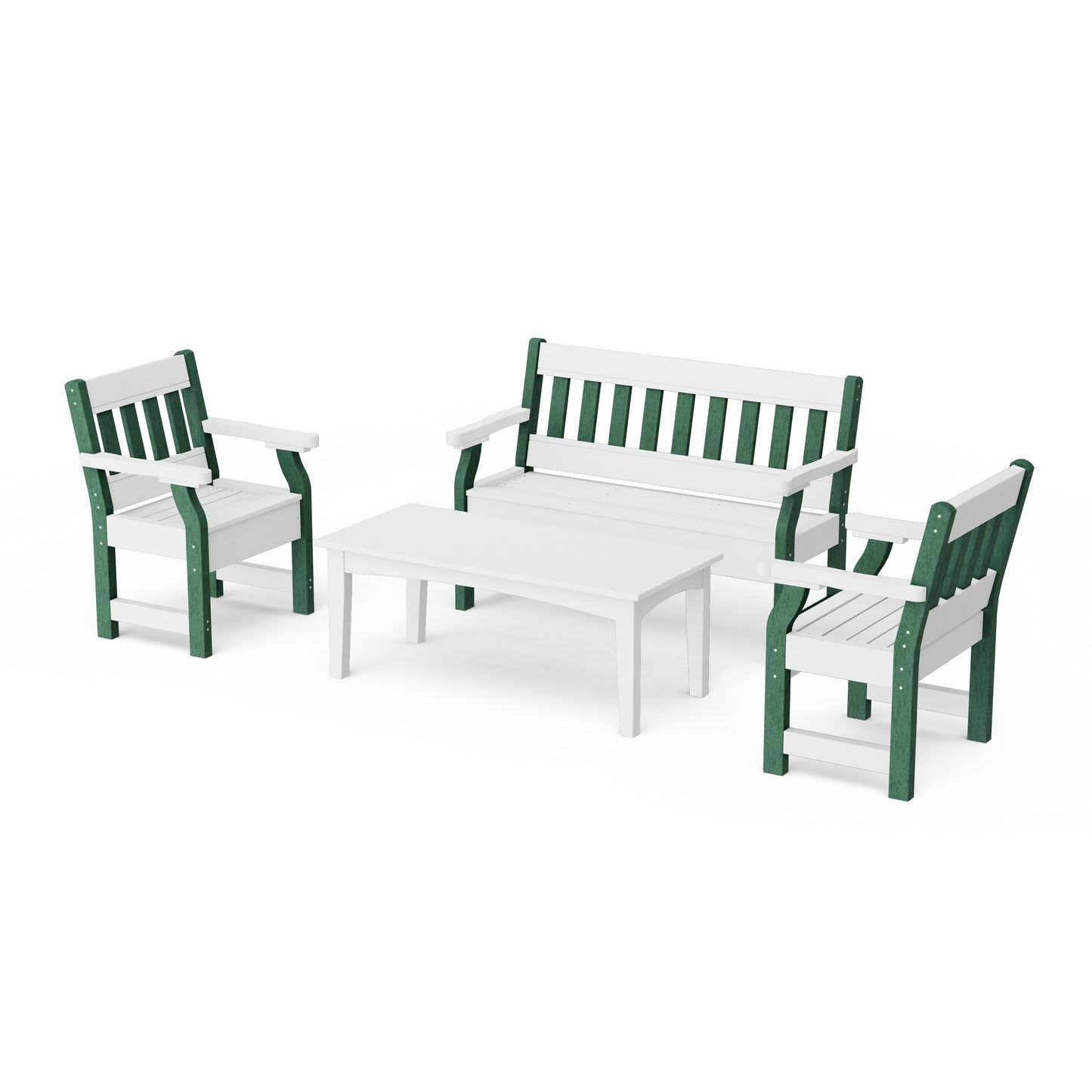 Heritage 4-Piece Garden Table and Bench Set