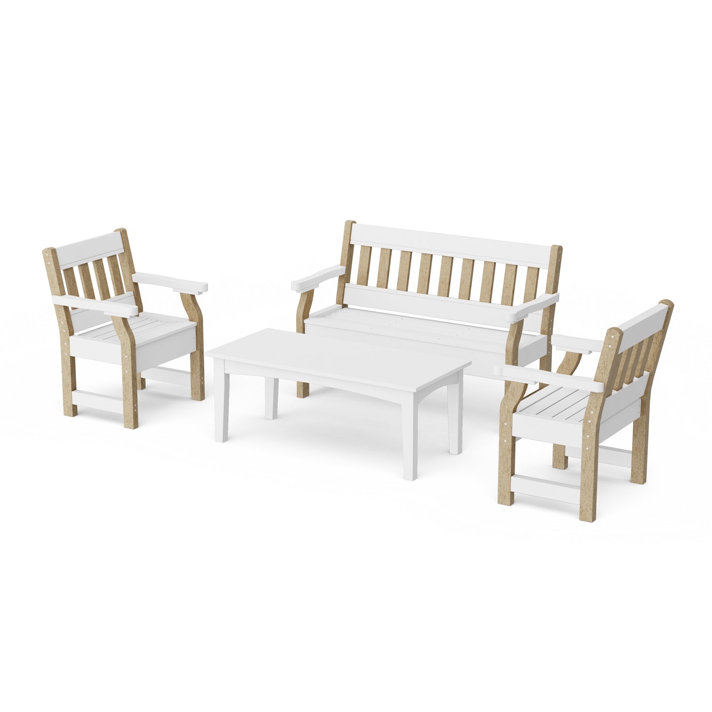 Heritage 4-Piece Garden Table and Bench Set