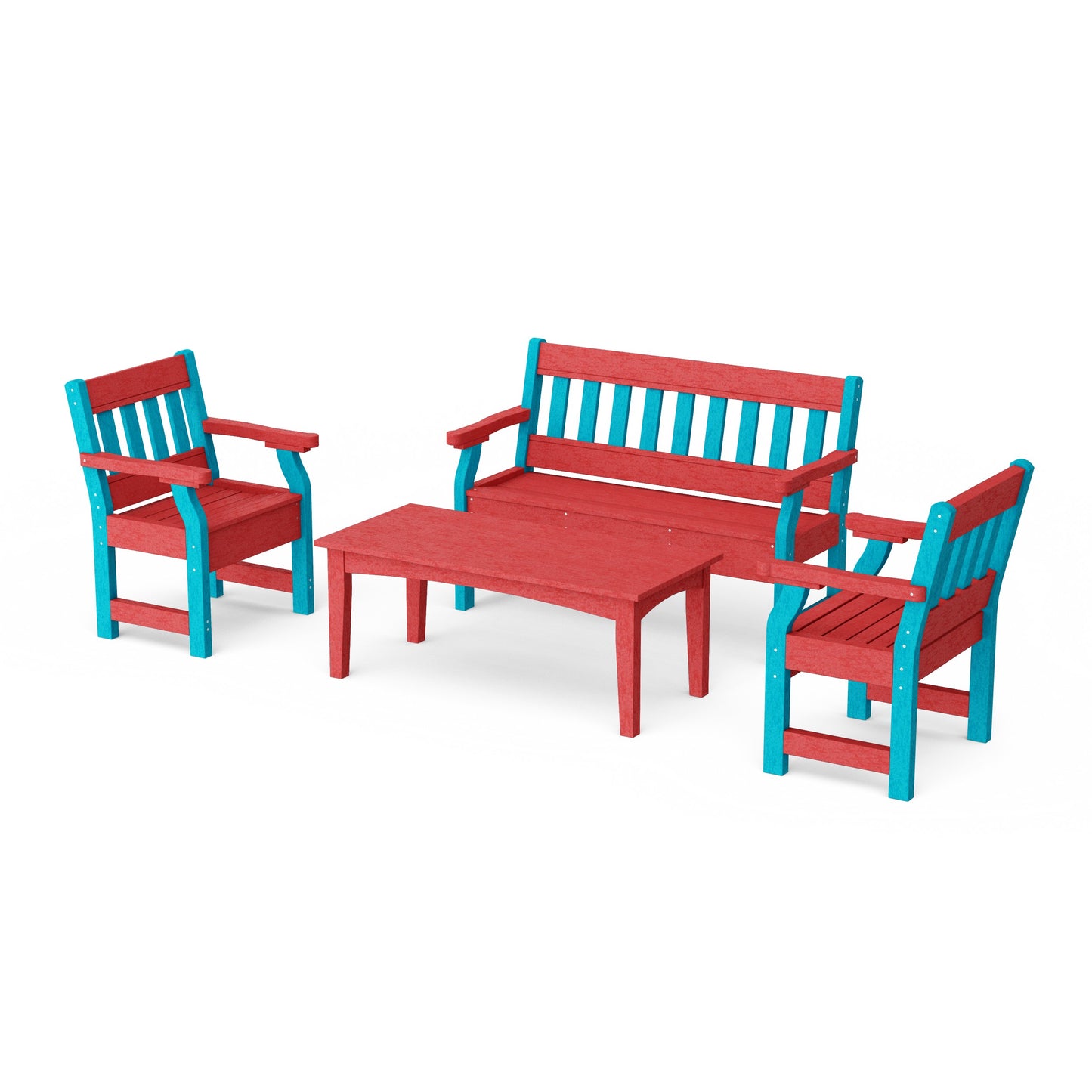 Heritage 4-Piece Garden Table and Bench Set
