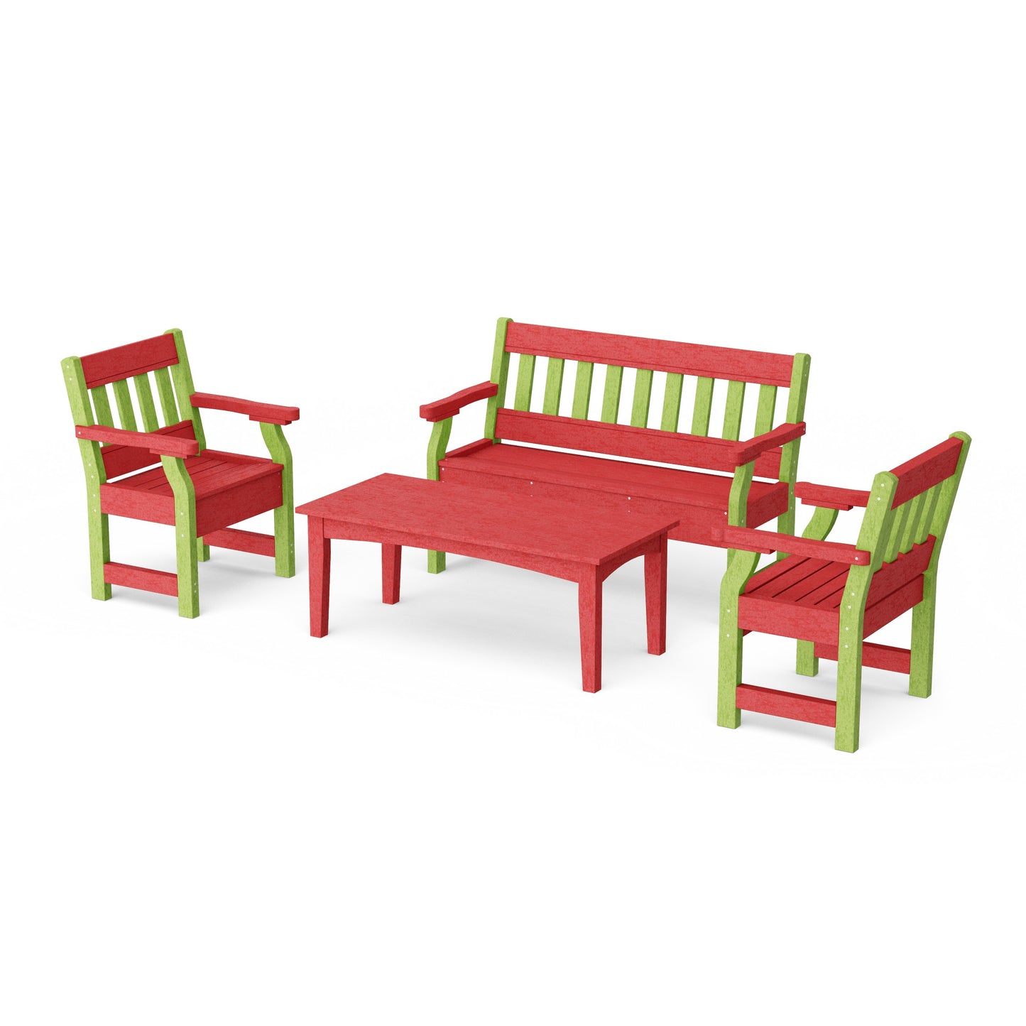 Heritage 4-Piece Garden Table and Bench Set
