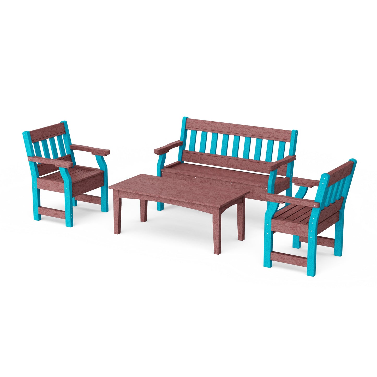 Heritage 4-Piece Garden Table and Bench Set