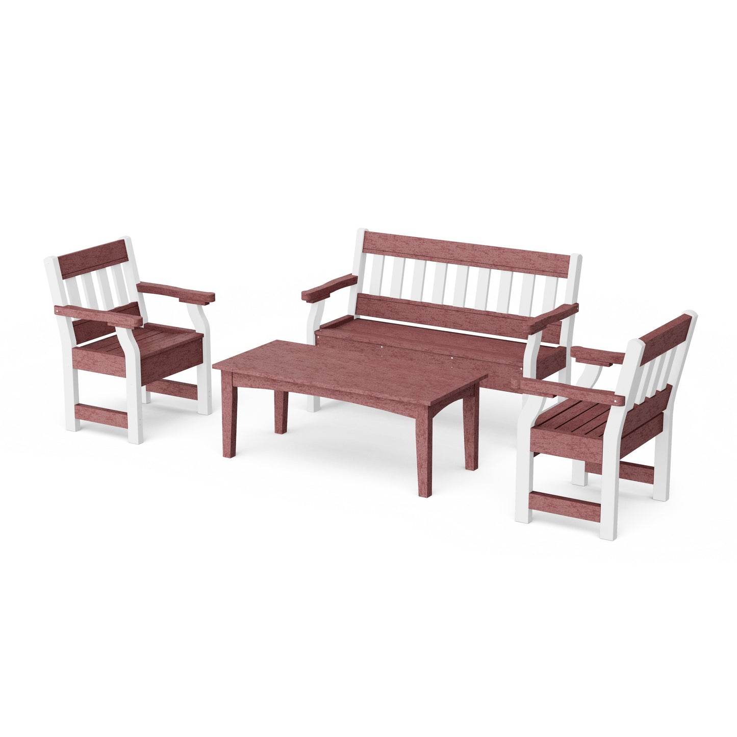 Heritage 4-Piece Garden Table and Bench Set