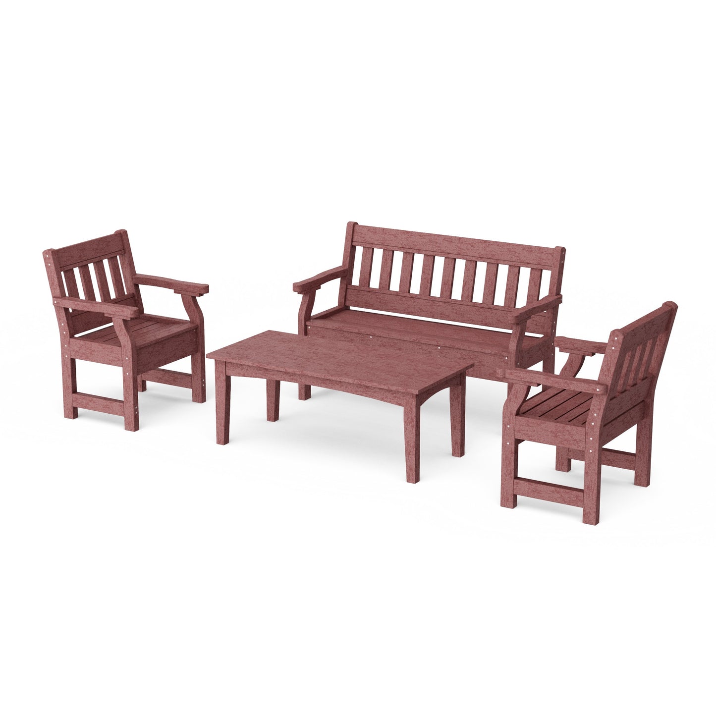 Heritage 4-Piece Garden Table and Bench Set