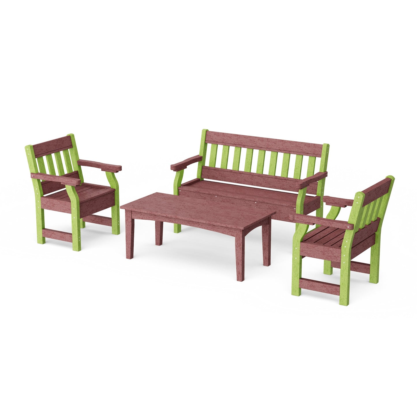 Heritage 4-Piece Garden Table and Bench Set