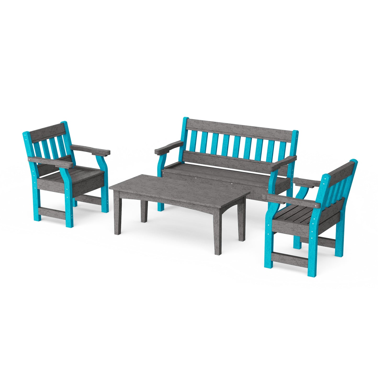 Heritage 4-Piece Garden Table and Bench Set