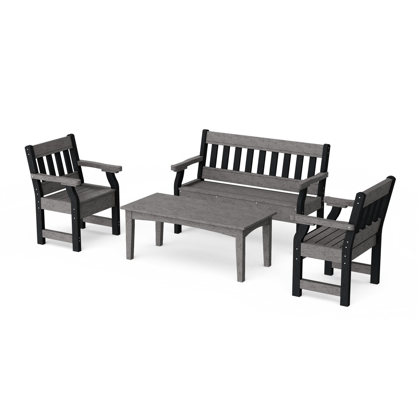 Heritage 4-Piece Garden Table and Bench Set