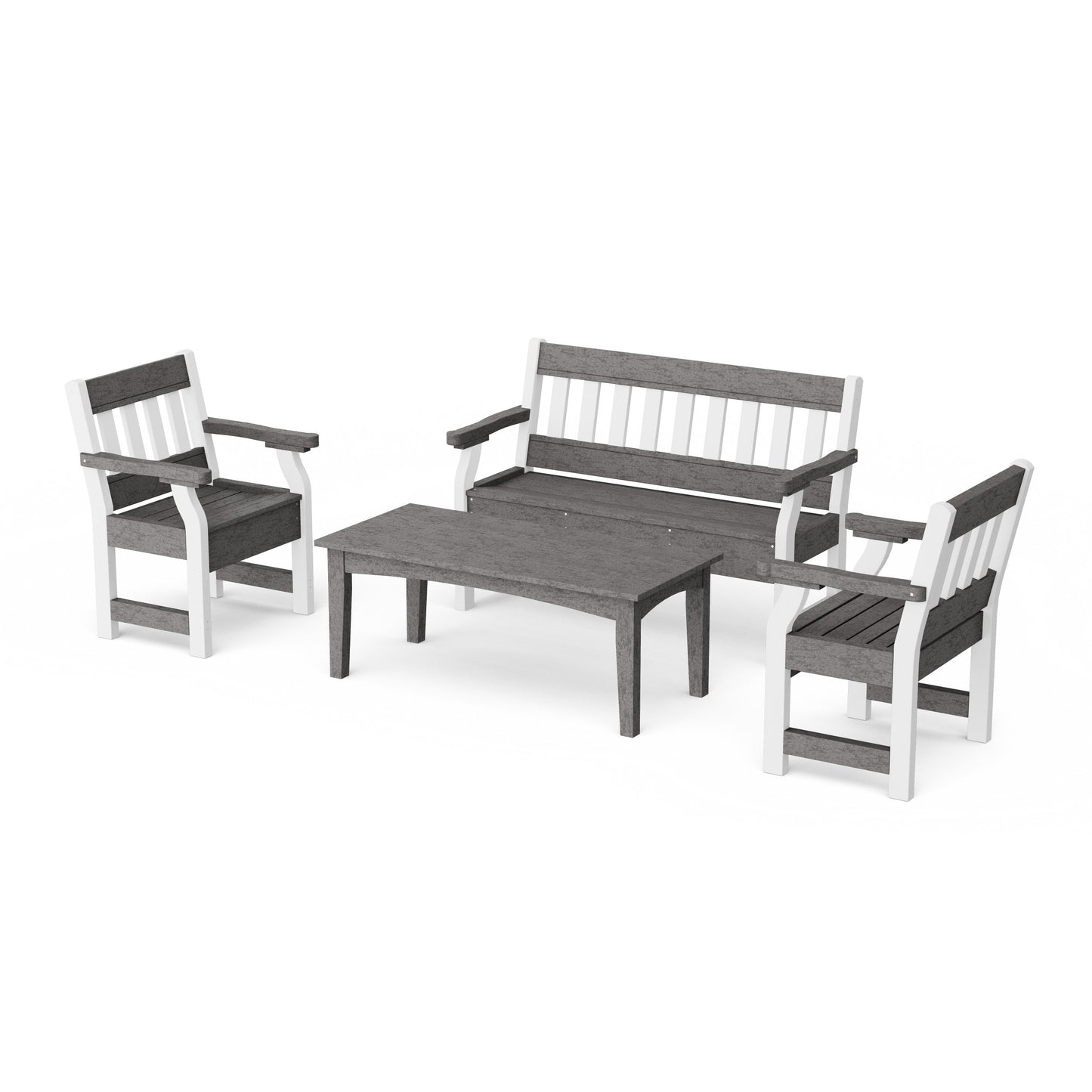 Heritage 4-Piece Garden Table and Bench Set