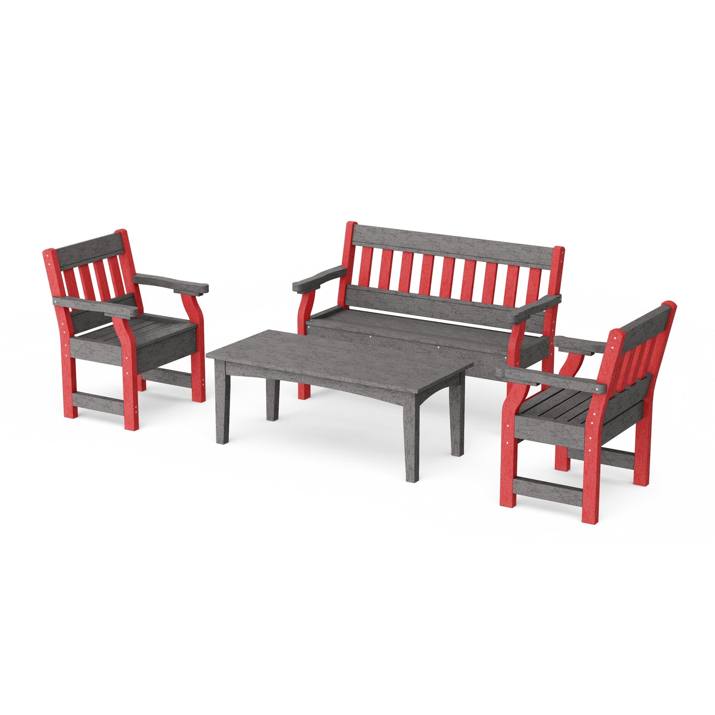 Heritage 4-Piece Garden Table and Bench Set