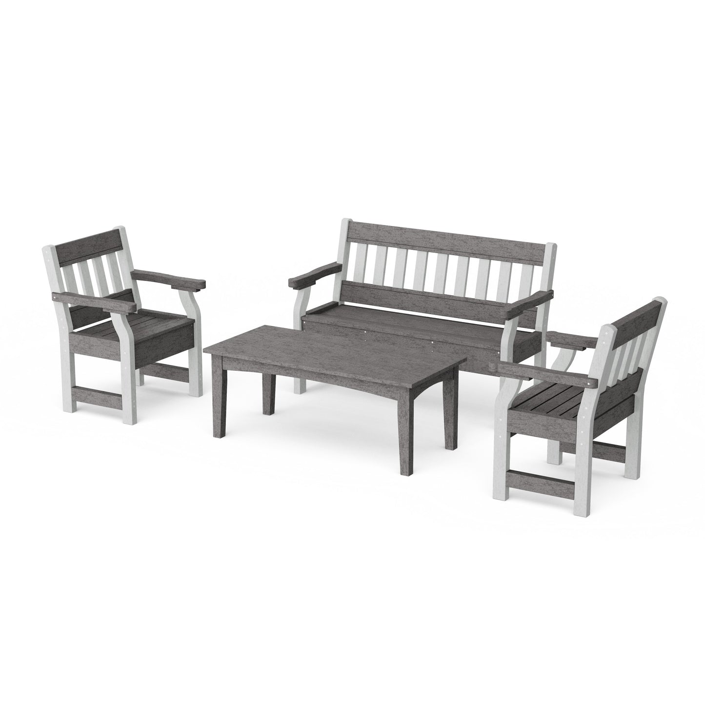 Heritage 4-Piece Garden Table and Bench Set