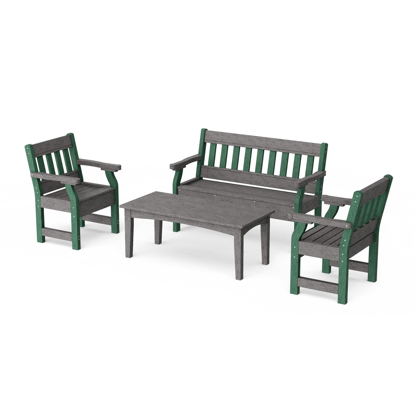 Heritage 4-Piece Garden Table and Bench Set