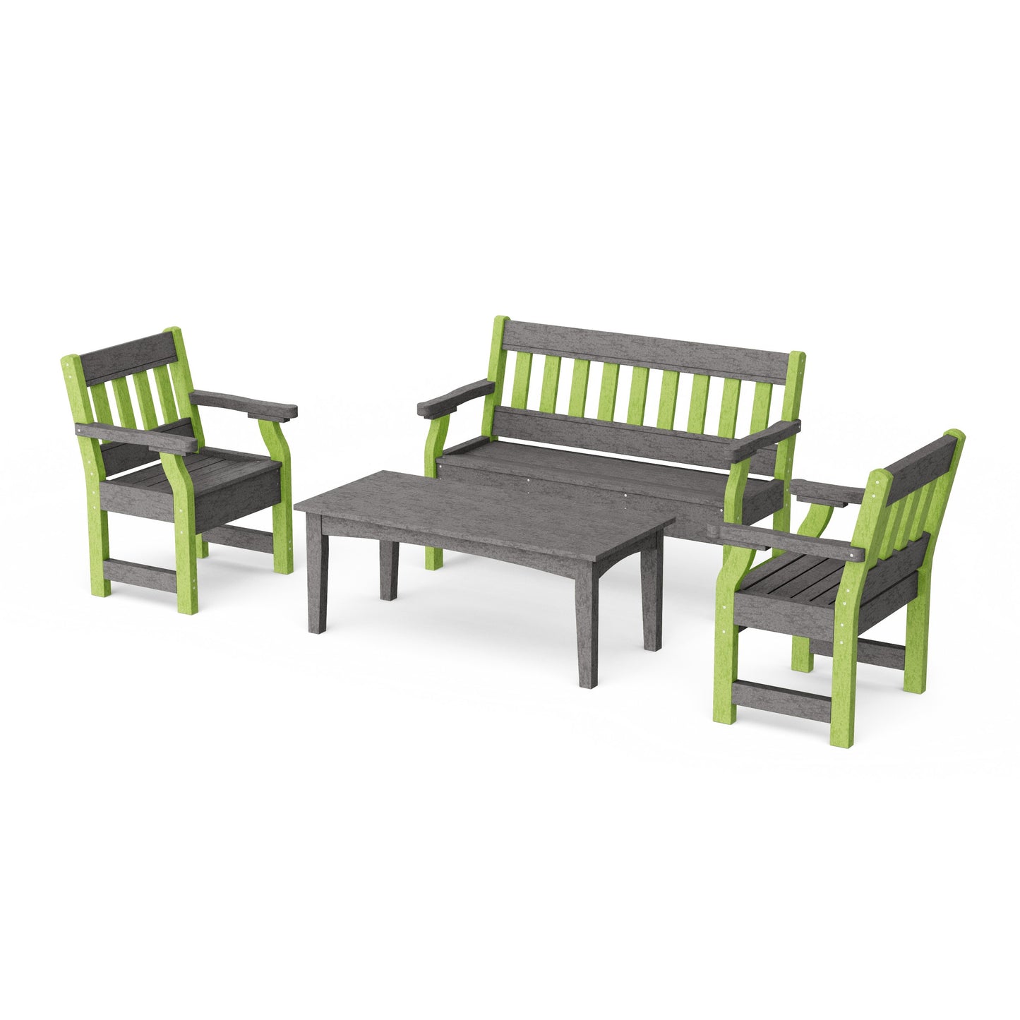 Heritage 4-Piece Garden Table and Bench Set