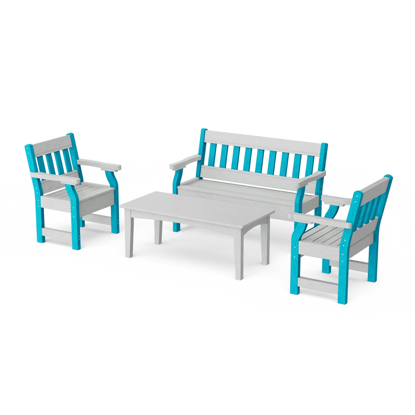 Heritage 4-Piece Garden Table and Bench Set
