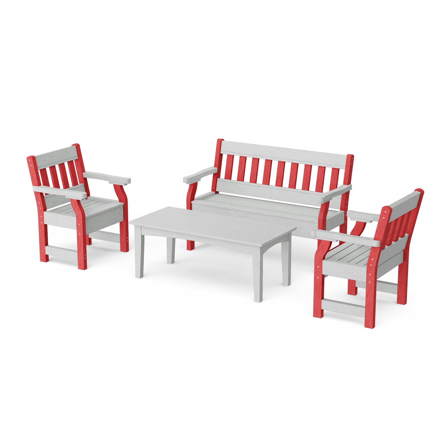 Heritage 4-Piece Garden Table and Bench Set