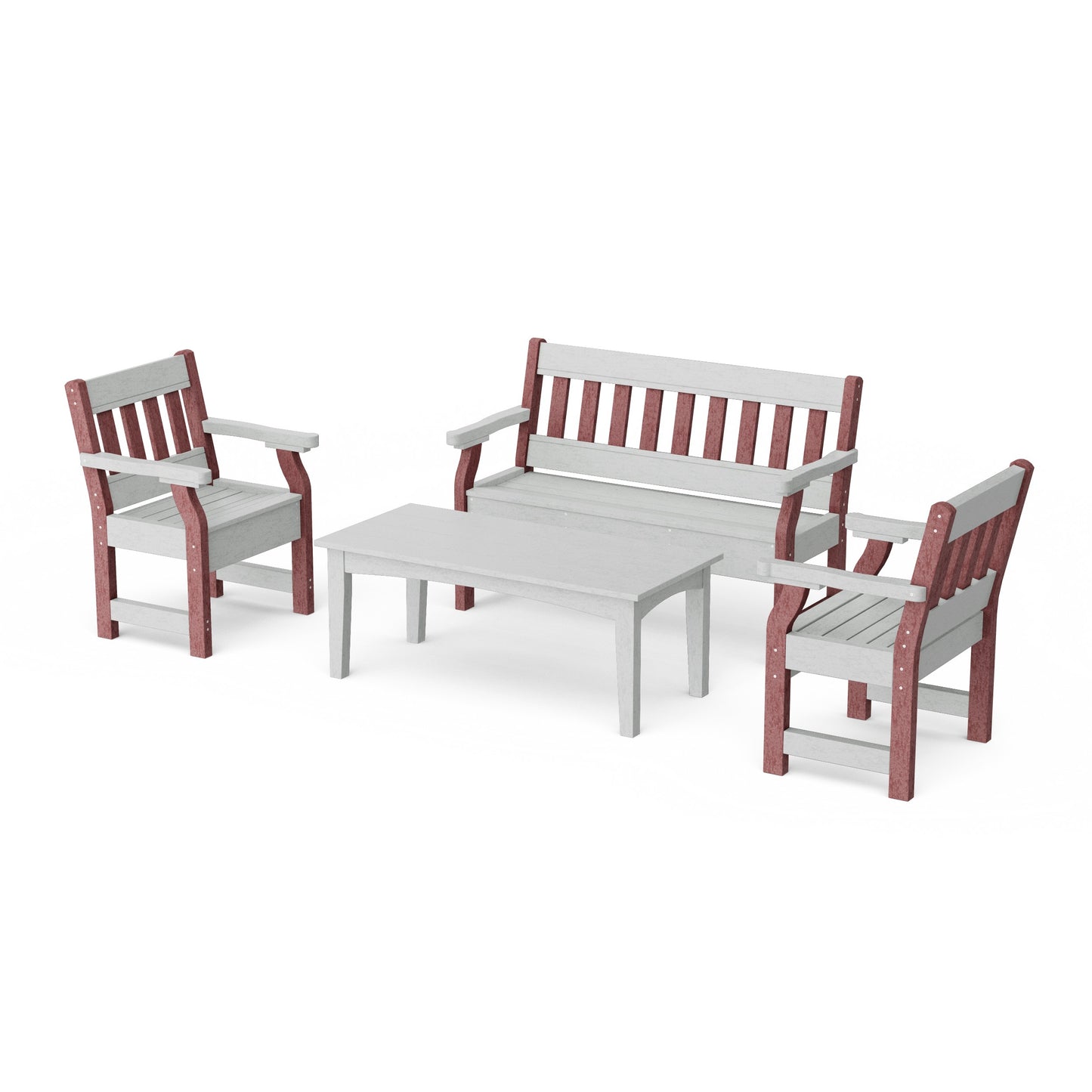 Heritage 4-Piece Garden Table and Bench Set