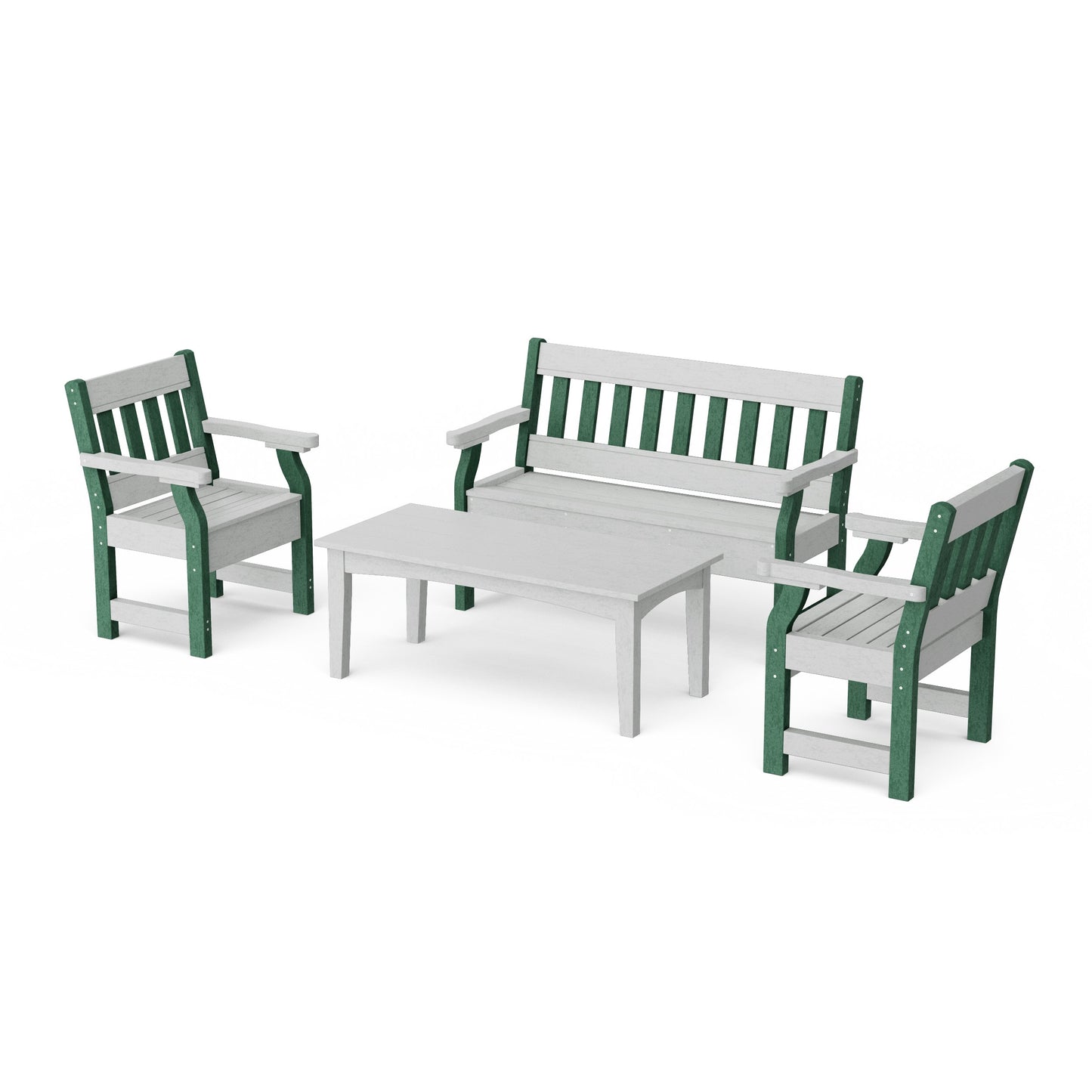 Heritage 4-Piece Garden Table and Bench Set