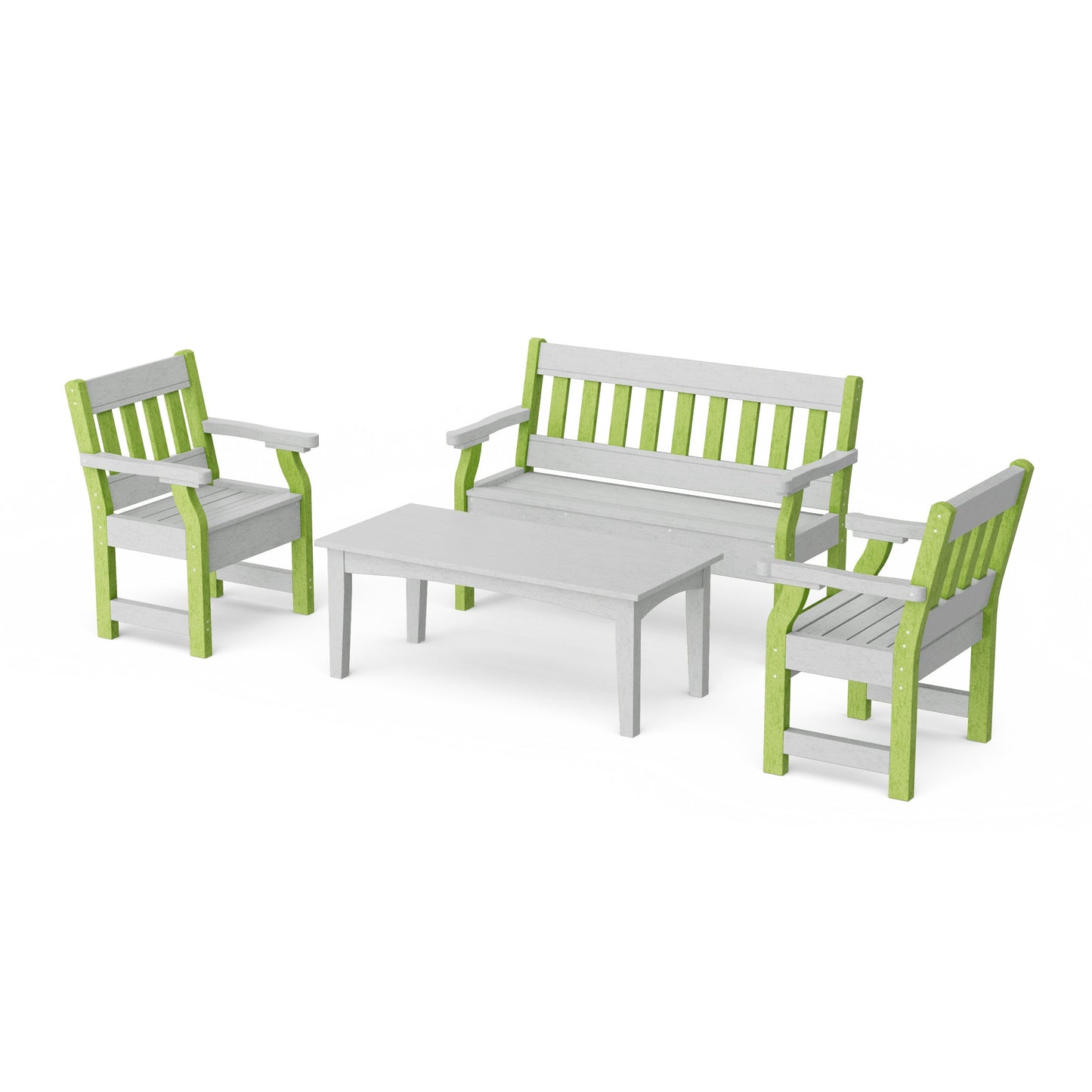 Heritage 4-Piece Garden Table and Bench Set