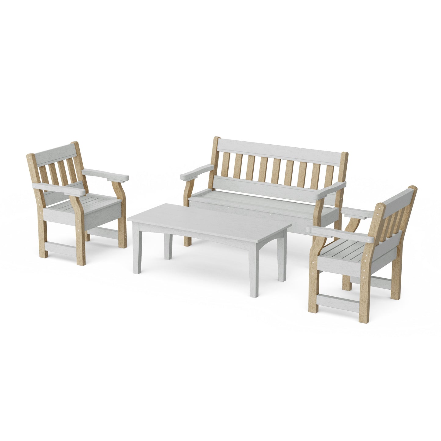 Heritage 4-Piece Garden Table and Bench Set
