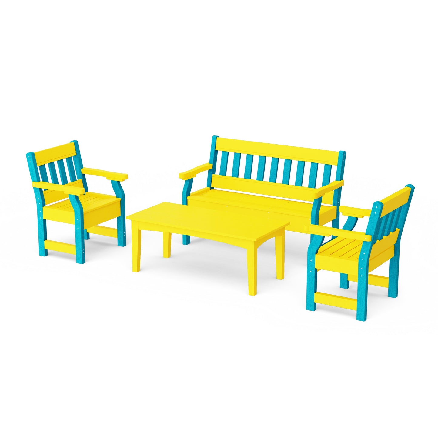 Heritage 4-Piece Garden Table and Bench Set
