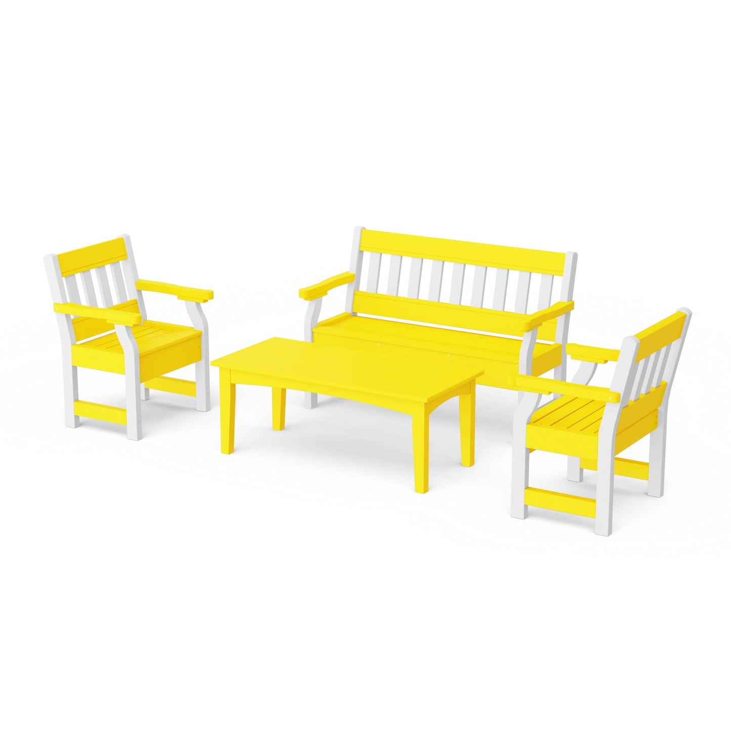 Heritage 4-Piece Garden Table and Bench Set