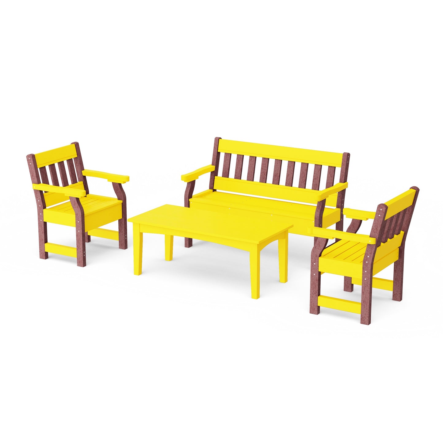 Heritage 4-Piece Garden Table and Bench Set