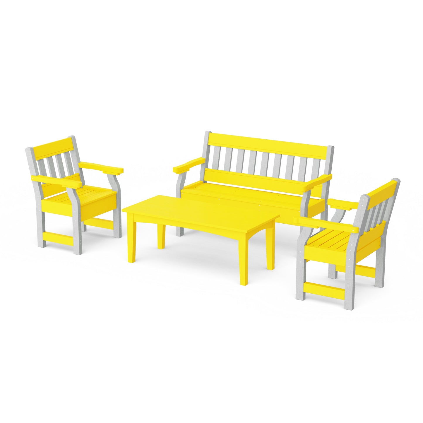 Heritage 4-Piece Garden Table and Bench Set